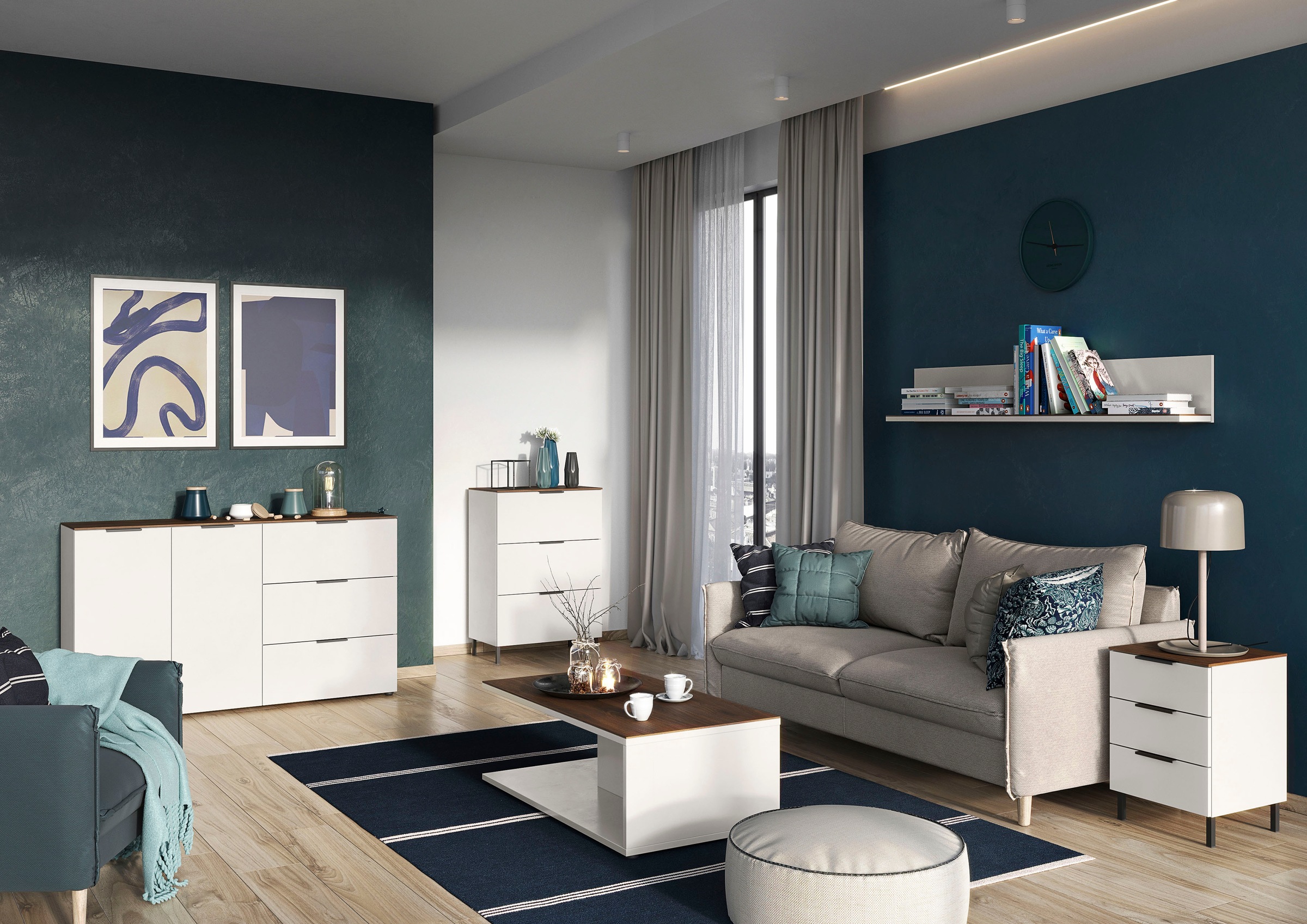 GERMANIA Wandboard »California«, Breite 164 cm, mit filigraner Dual-Kante