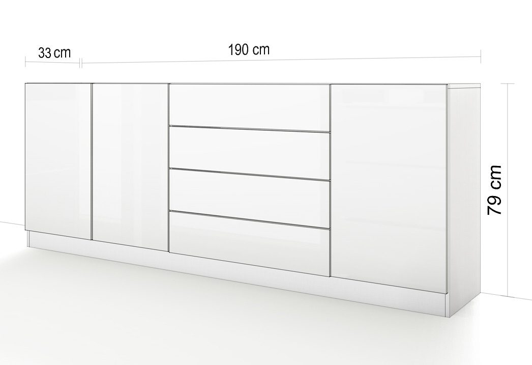❤ borchardt Möbel Sideboard »Vaasa«, Breite 190 cm ordern im Jelmoli-Online  Shop