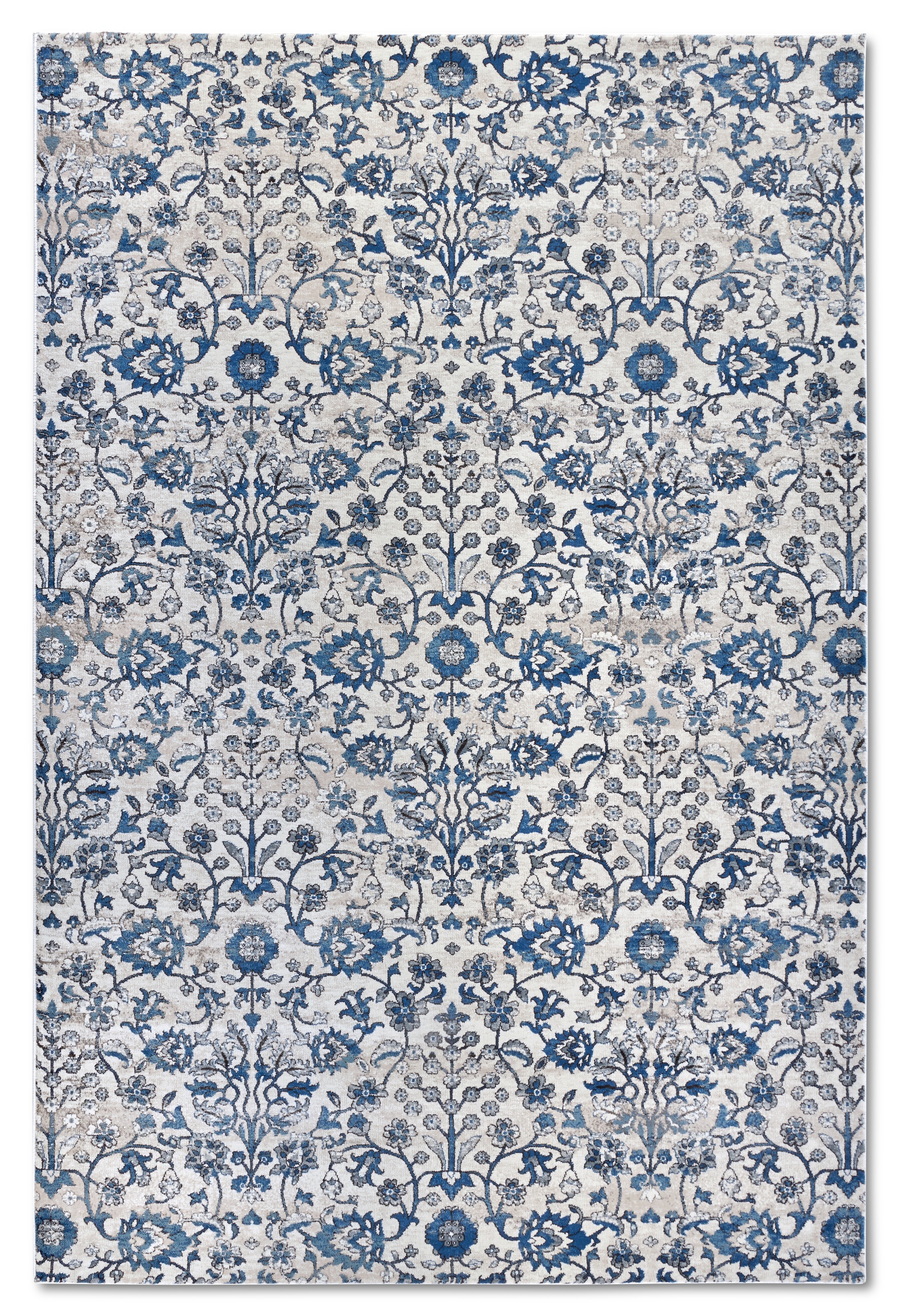 THE RUGS Villeroy & Boch 1869 Ernest Short Pile Vintage Floral Rug in Cream | Size: 200cm x 280cm