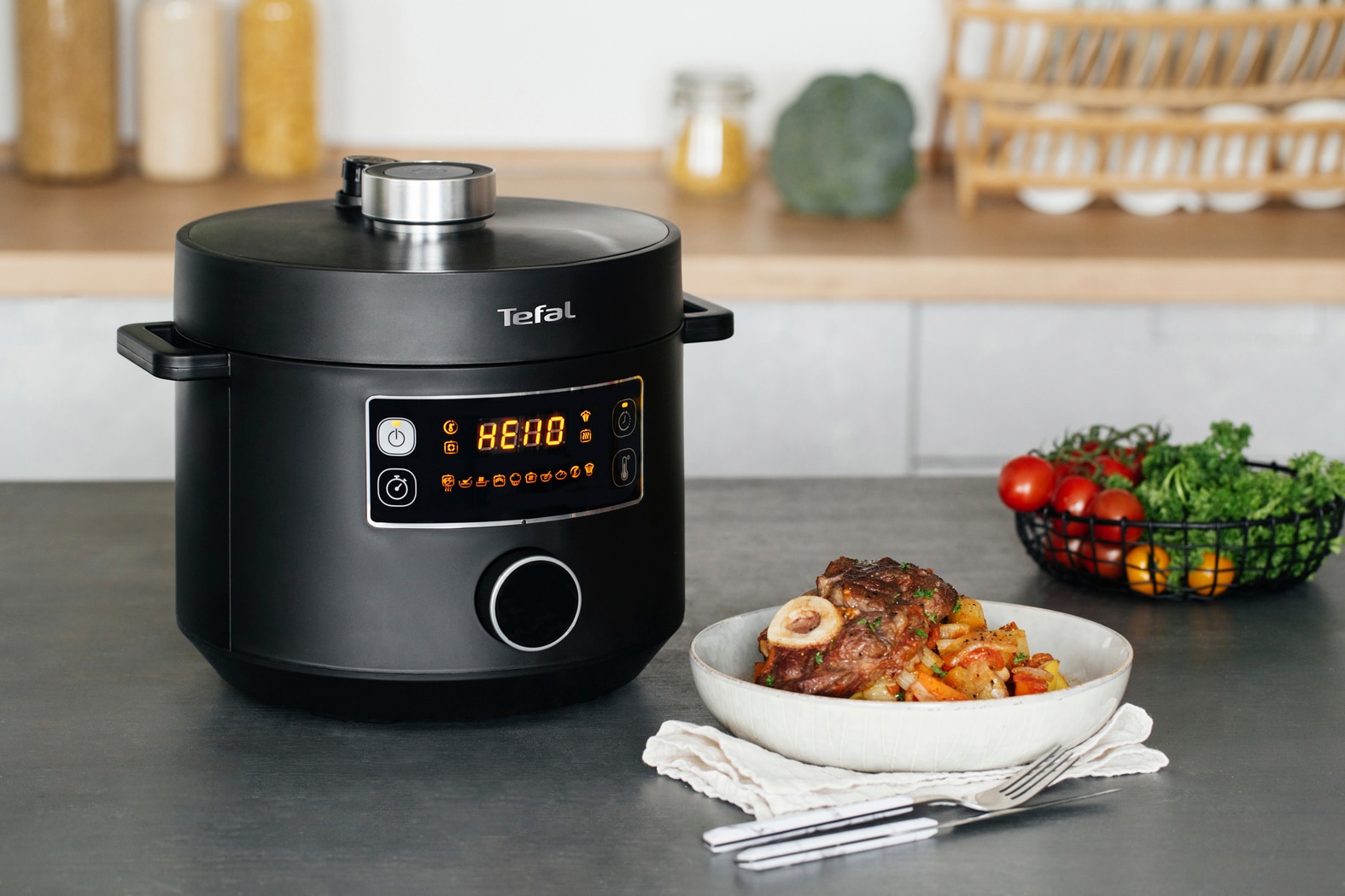 Tefal Multikocher »CY7548 Turbo Cuisine«, elektrischer Schnellkochtopf, 10 automatische Programme, vielseitig