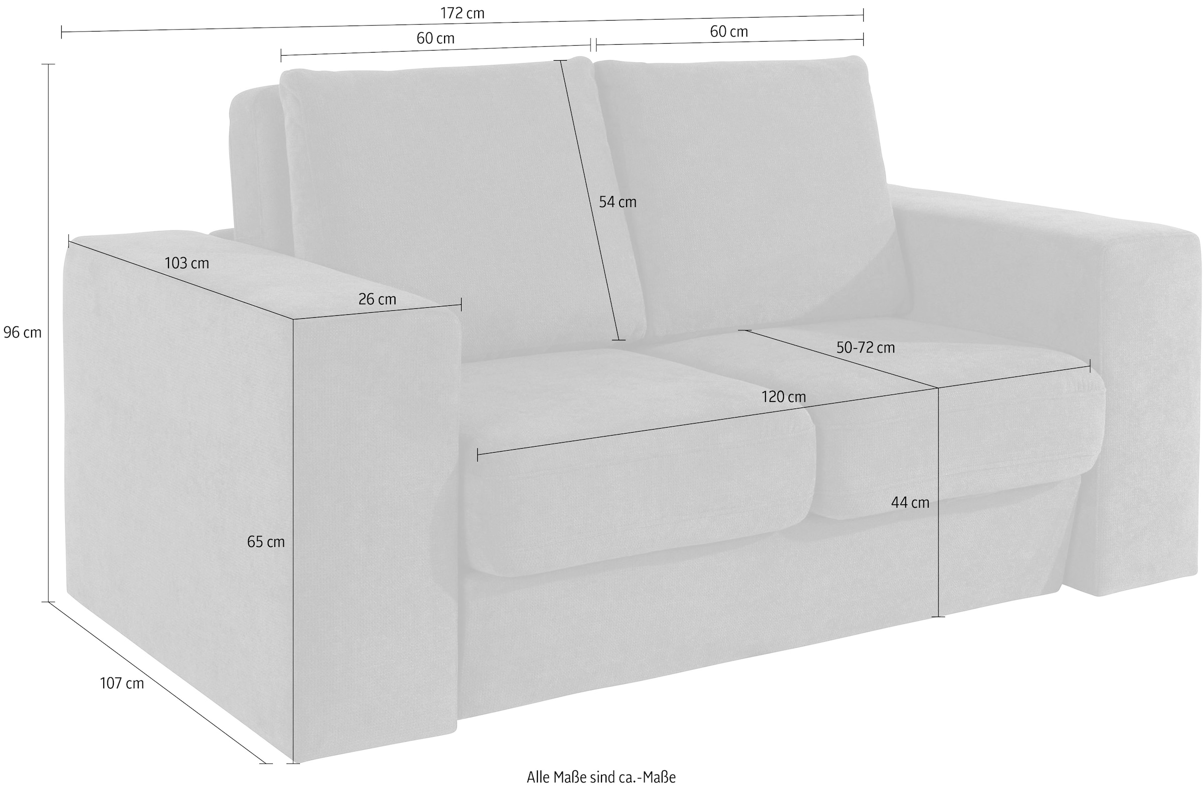 LOOKS by Wolfgang Joop 2-Sitzer »Looksv«, Verwandlungssofa: aus Sofa wird Sofa mit 2 Hockern