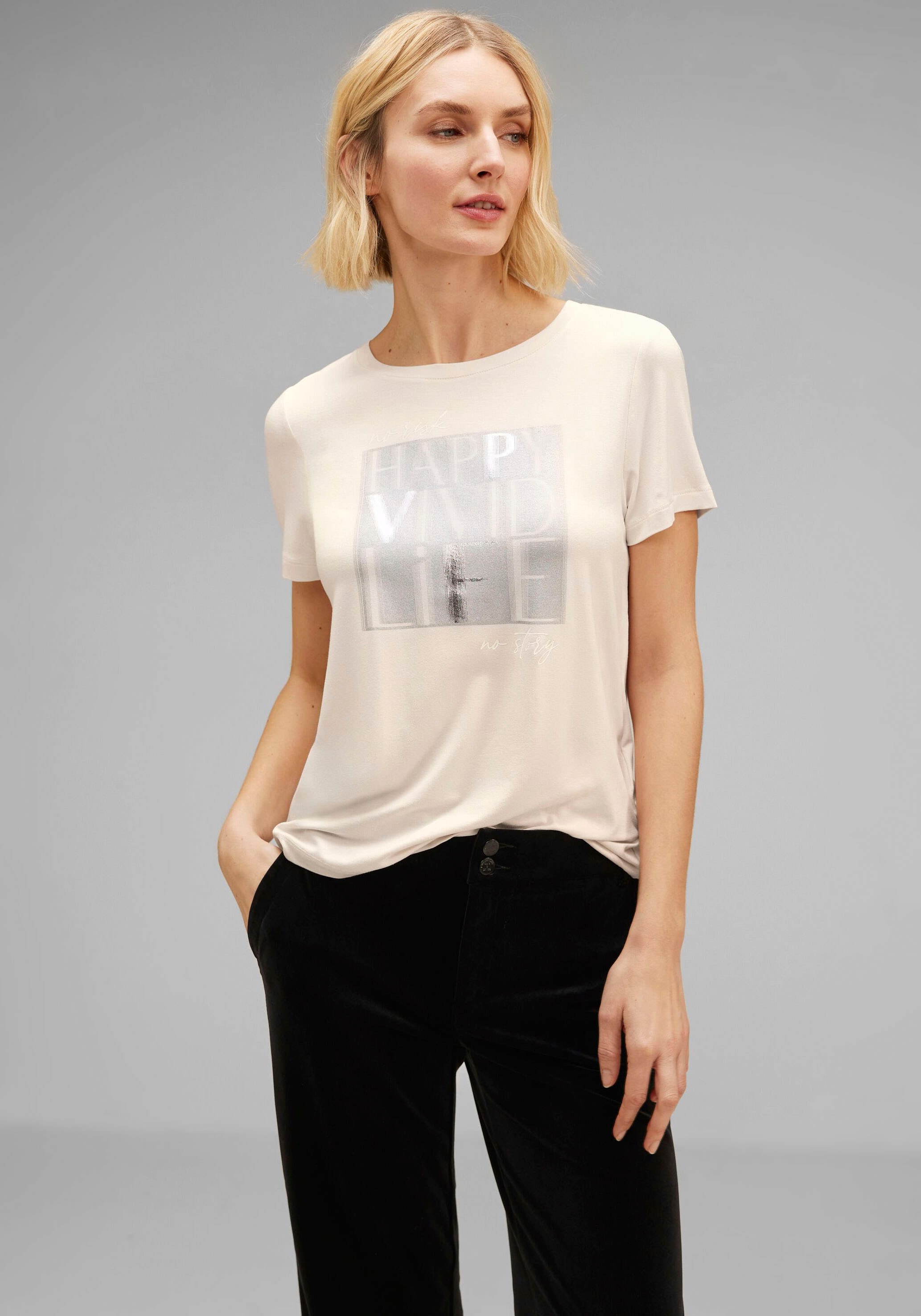 STREET ONE T-Shirt, mit glitzerndem Frontprint online kaufen bei  Jelmoli-Versand Schweiz | Blusenshirts