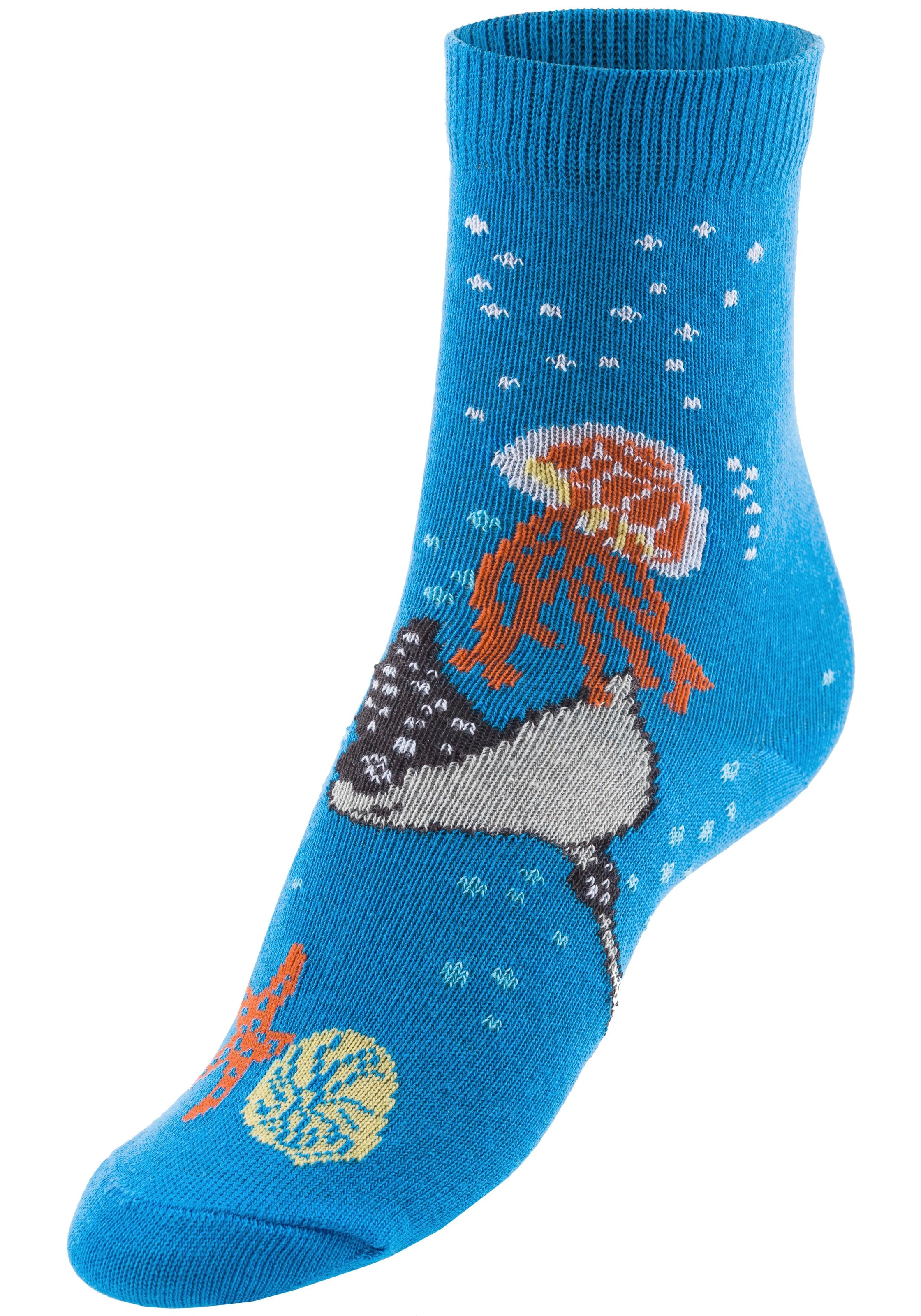 Arizona Socken, (5 Paar), mit Meeresmotiven