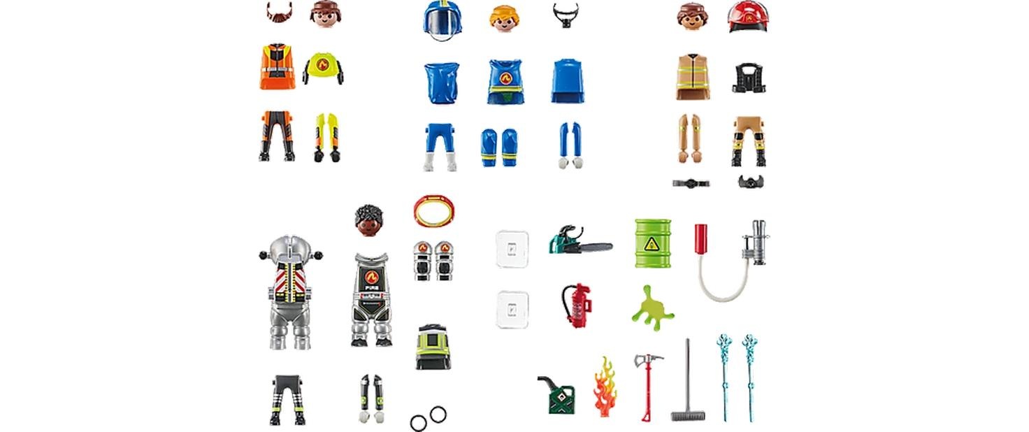 Playmobil® Spielbausteine »Action Heroes My Figures Feuerwehr 71468«, (70 St.)