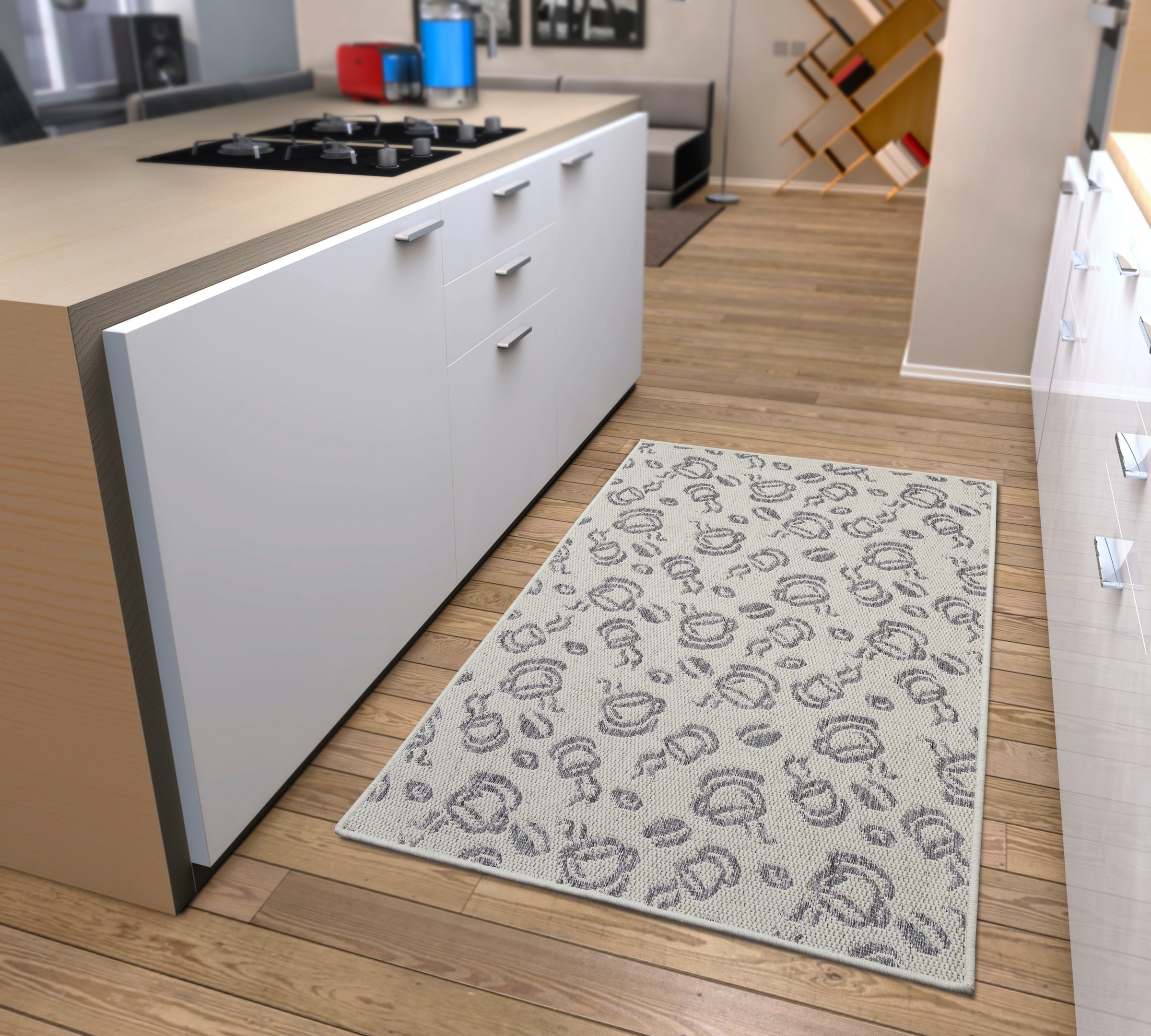 HANSE Home Küchenläufer »Coffee Cups«, rechteckig, 5 mm Höhe, Läufer, Rutschfest, Küchenteppich, Küche, Teppich, Pflegeleicht