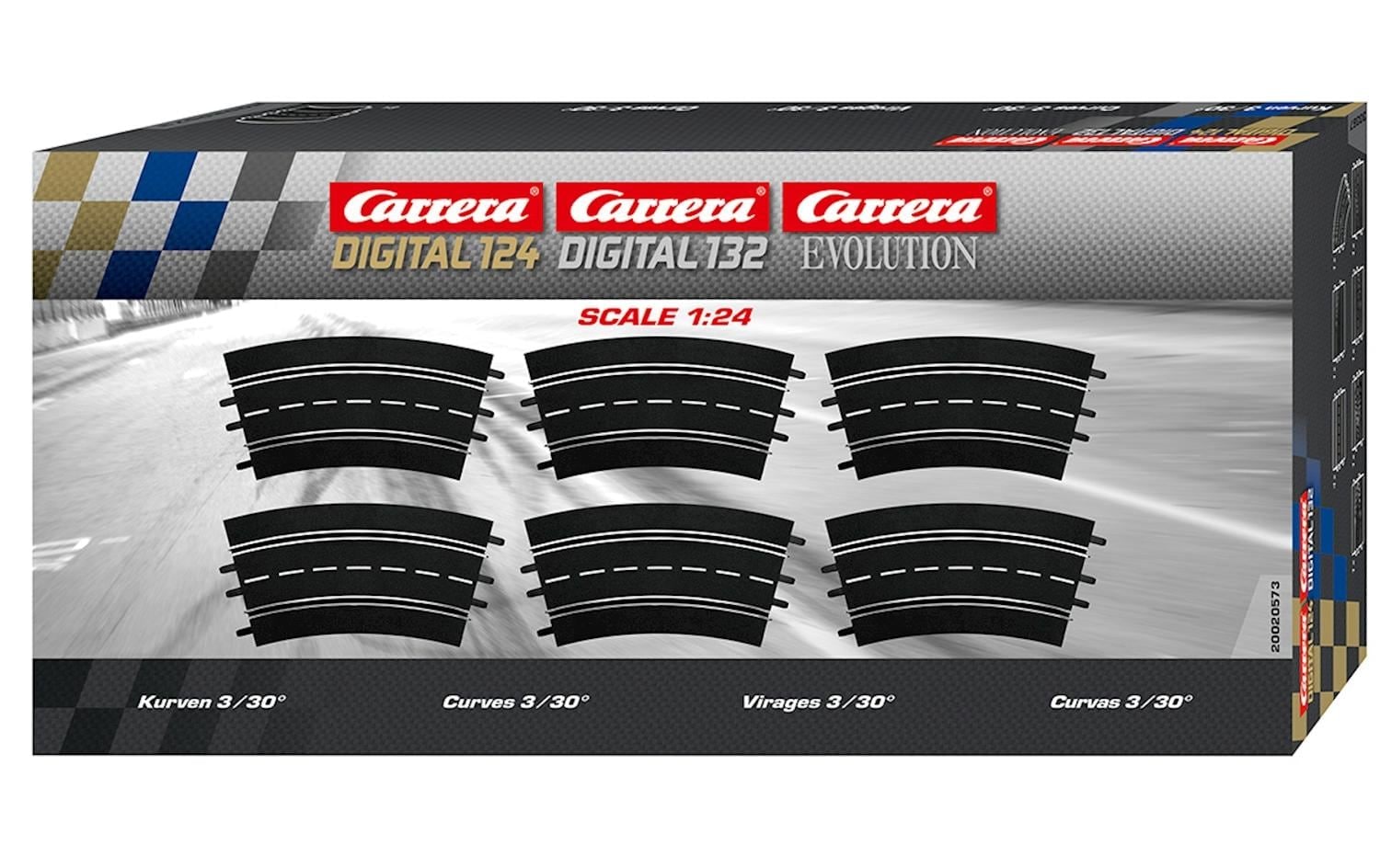 Carrera® Autorennbahn »Kurven 3/30° 6 Stück«, (Set)