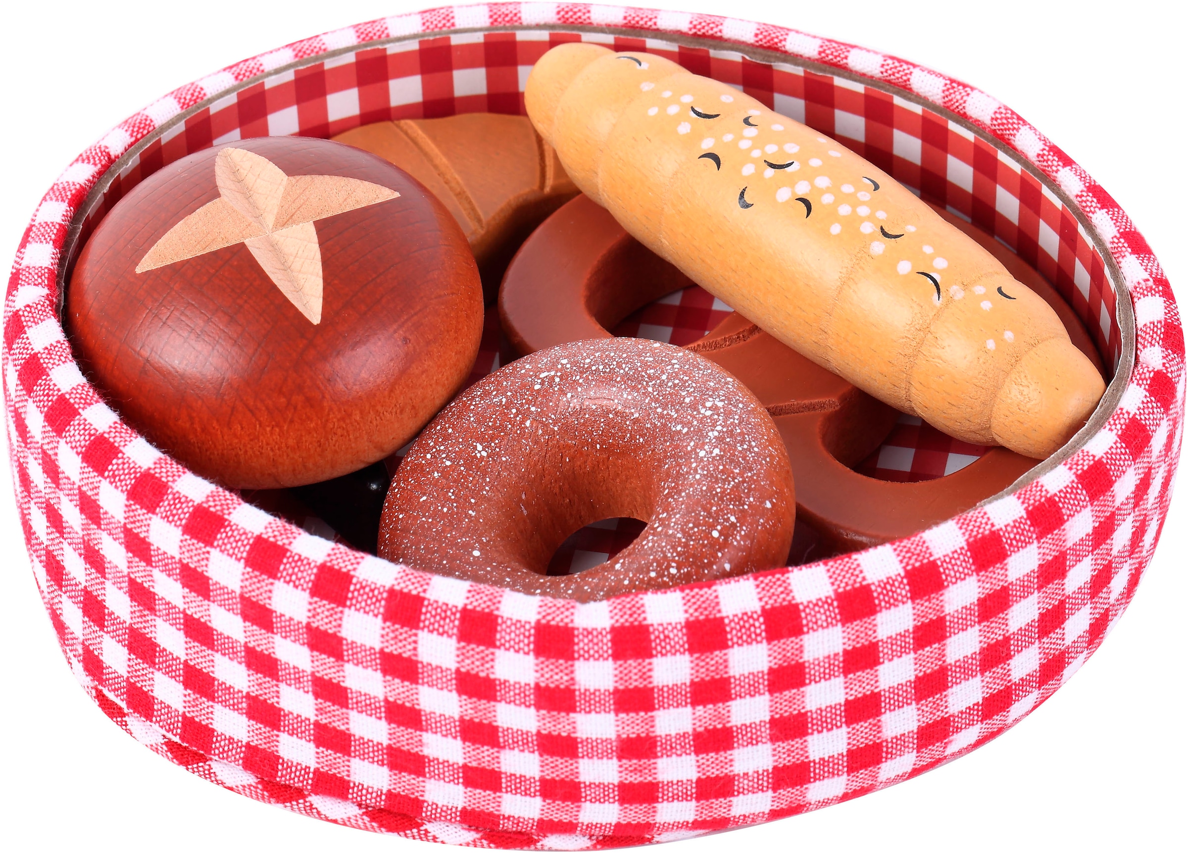 Tanner Kaufladensortiment "Brotkörbchen aus Stoff mit verschiedene Backwaren" FSC - schützt Wald