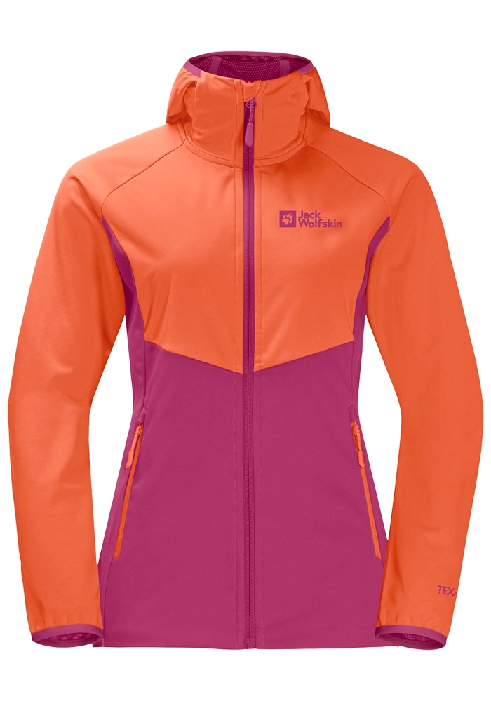 Jack Wolfskin Softshelljacke »GO HIKE SOFTSHELL W«, mit Kapuze