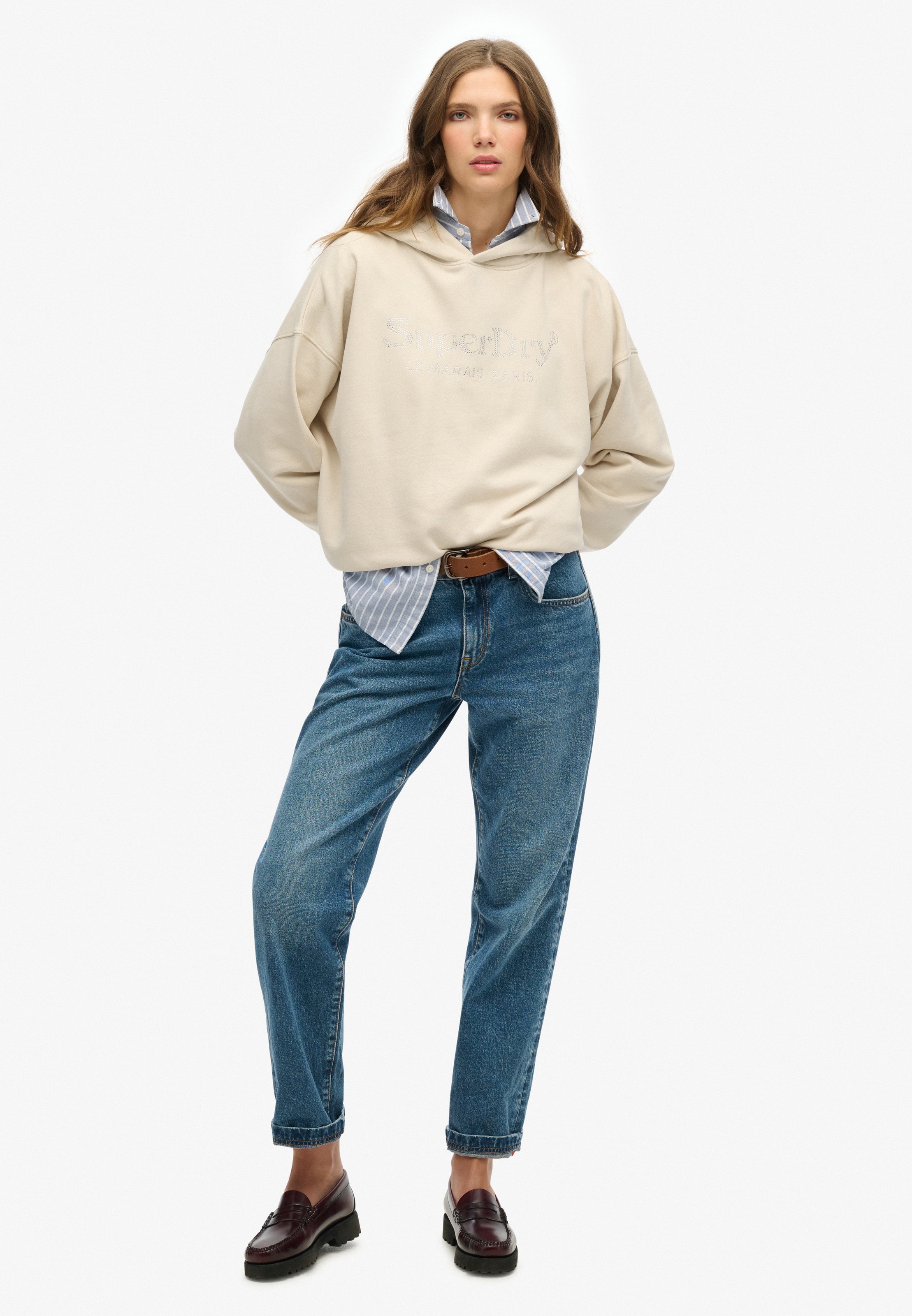 Superdry Kapuzensweatshirt »VENUE METALLIC RELAXED HOOD«