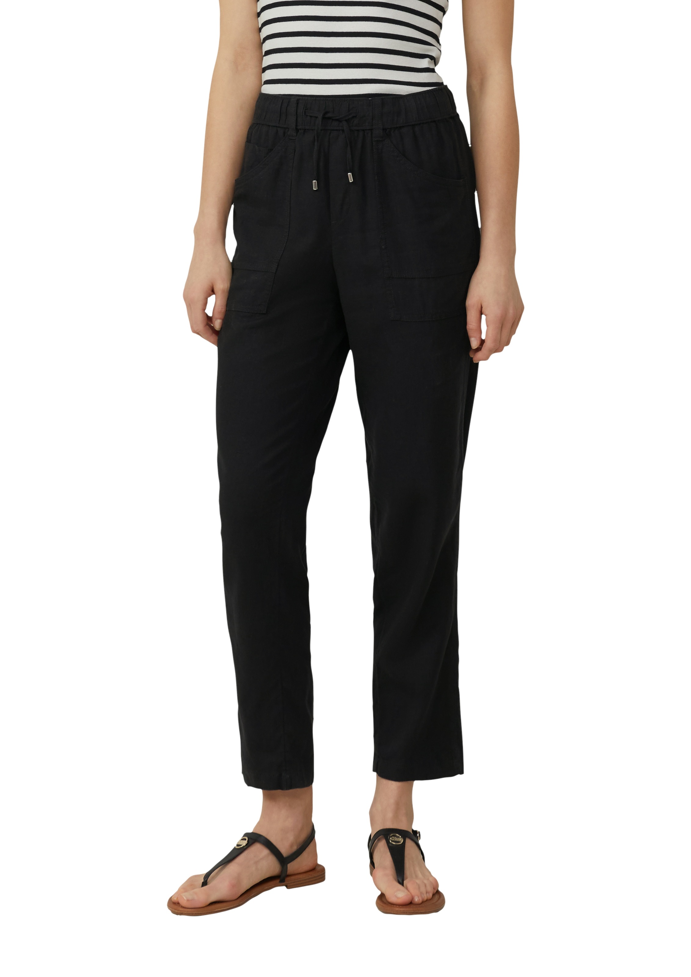 s.Oliver Stoffhose Sommerhose aus Leinenmix und mit Kordelzug