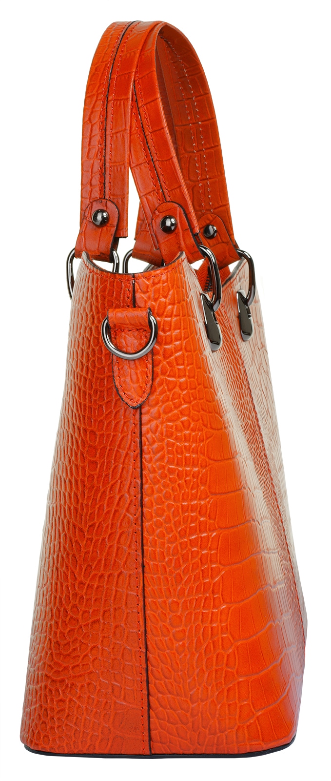 Cluty Henkeltasche, echt Leder, Made in Italy