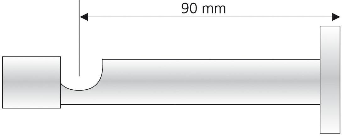Liedeco Träger, (1 St.), mit Schraubkappe für Gardinenstangen Ø 16 mm