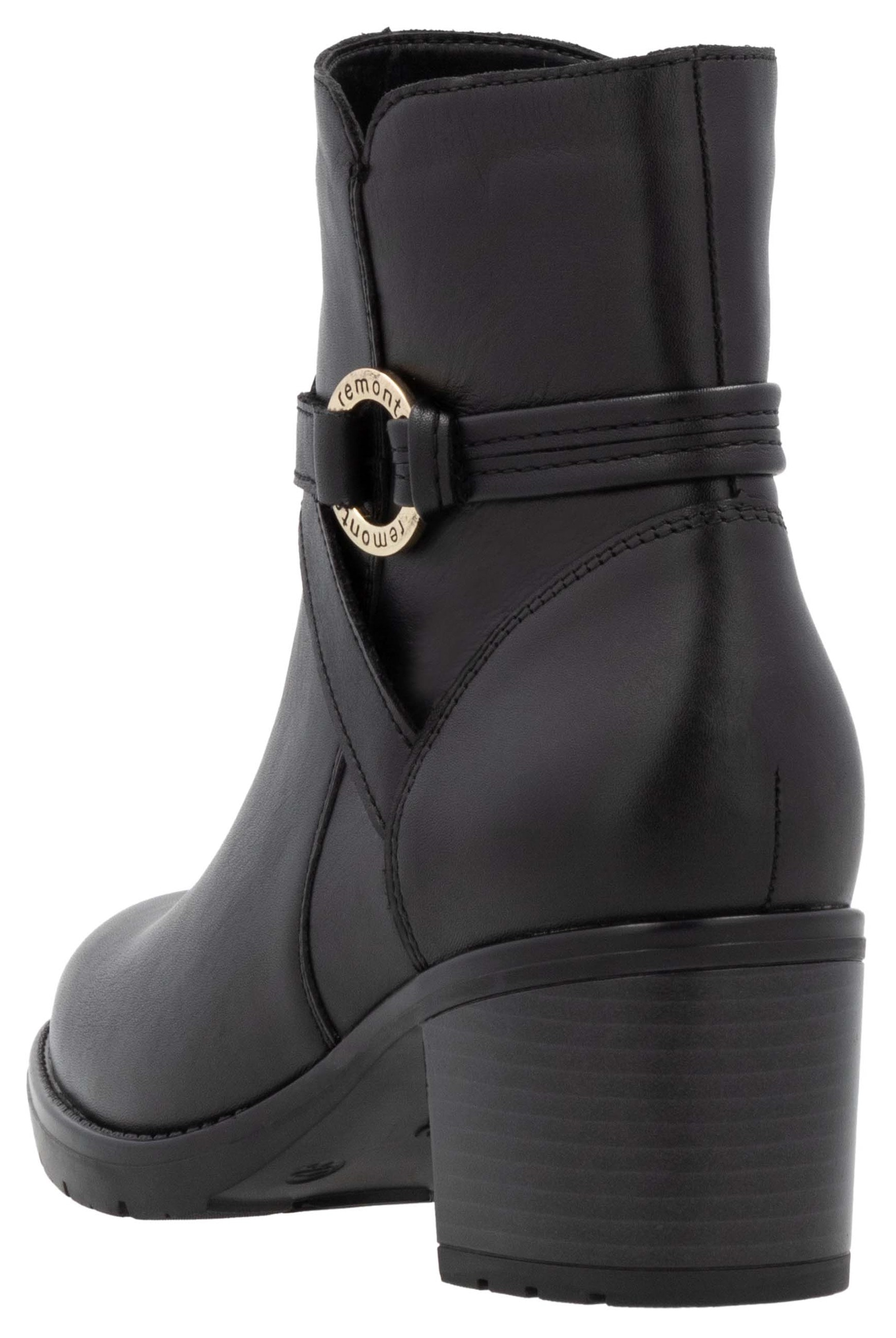 Remonte Stiefelette, Blockabsatz, Herbstmode, Businessschuh mit Innenreissverschluss