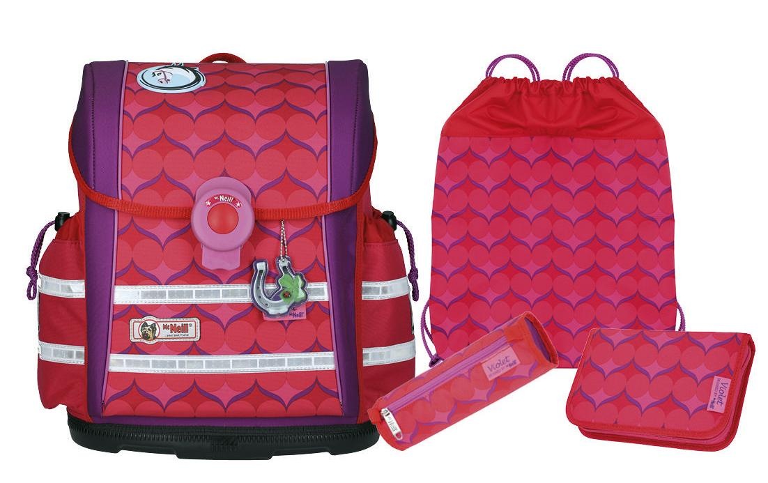 McNeill Schulranzen »ERGO Light 912 S, Violet«, Reflektoren
