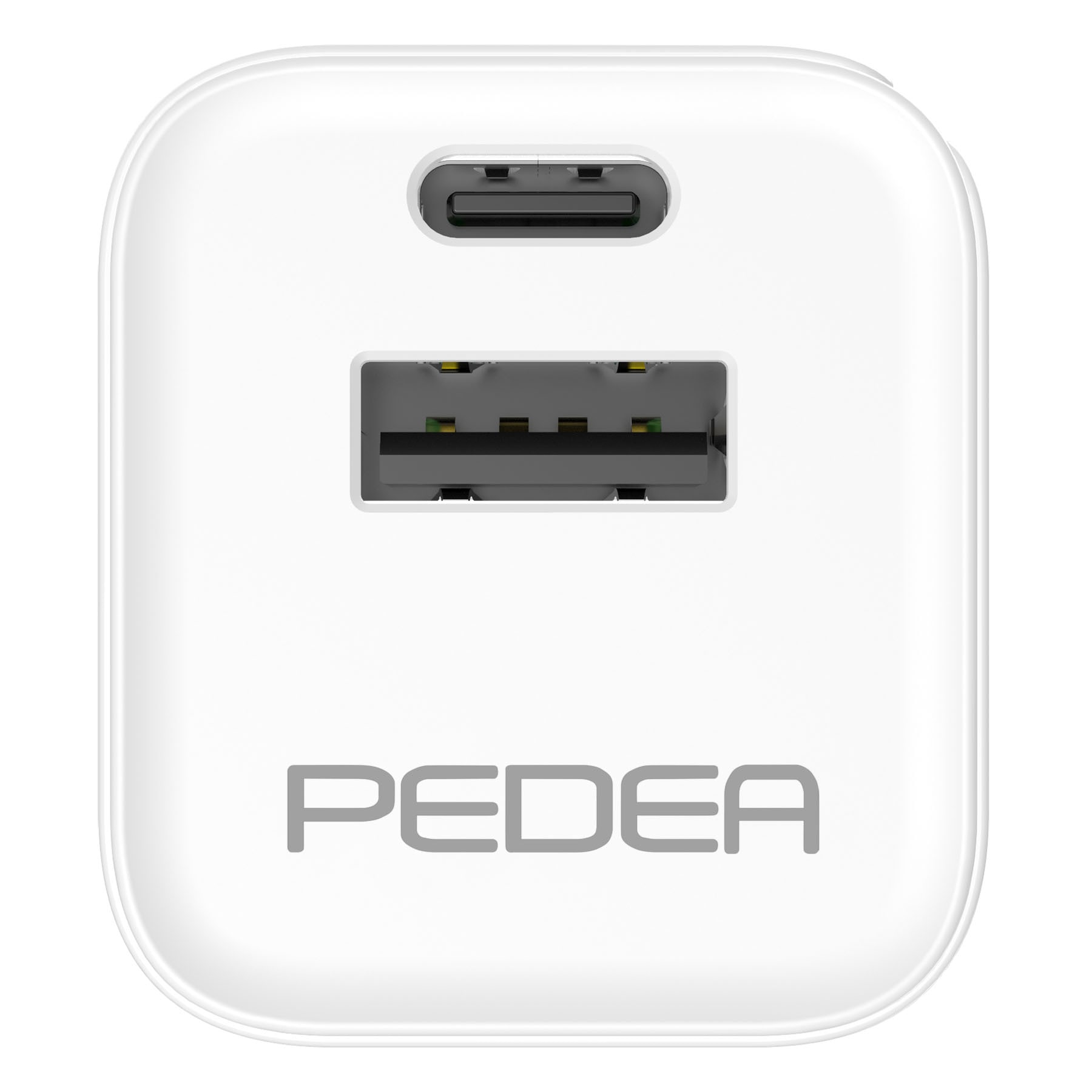 PEDEA USB-Ladegerät »Dual Mini Reiselader 30W USB-C (PD)«, (6 7 A02 A14 A54 S21 S22 S23 + Ultra iPhone 11 12 13 14 15 Pro Max Plus), Dual Ladegerät Netzteil USB-A USB-C Samsung Galaxy Apple Google Pixel