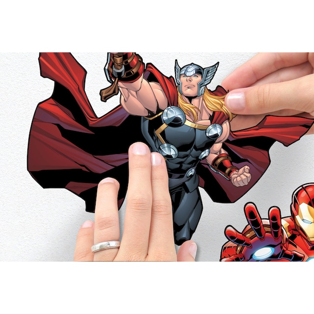 ✵ Komar Wandtattoo »Avengers Action«, (8 St.), 100x70 cm (Breite x Höhe),  selbstklebendes Wandtattoo günstig bestellen | Jelmoli-Versand