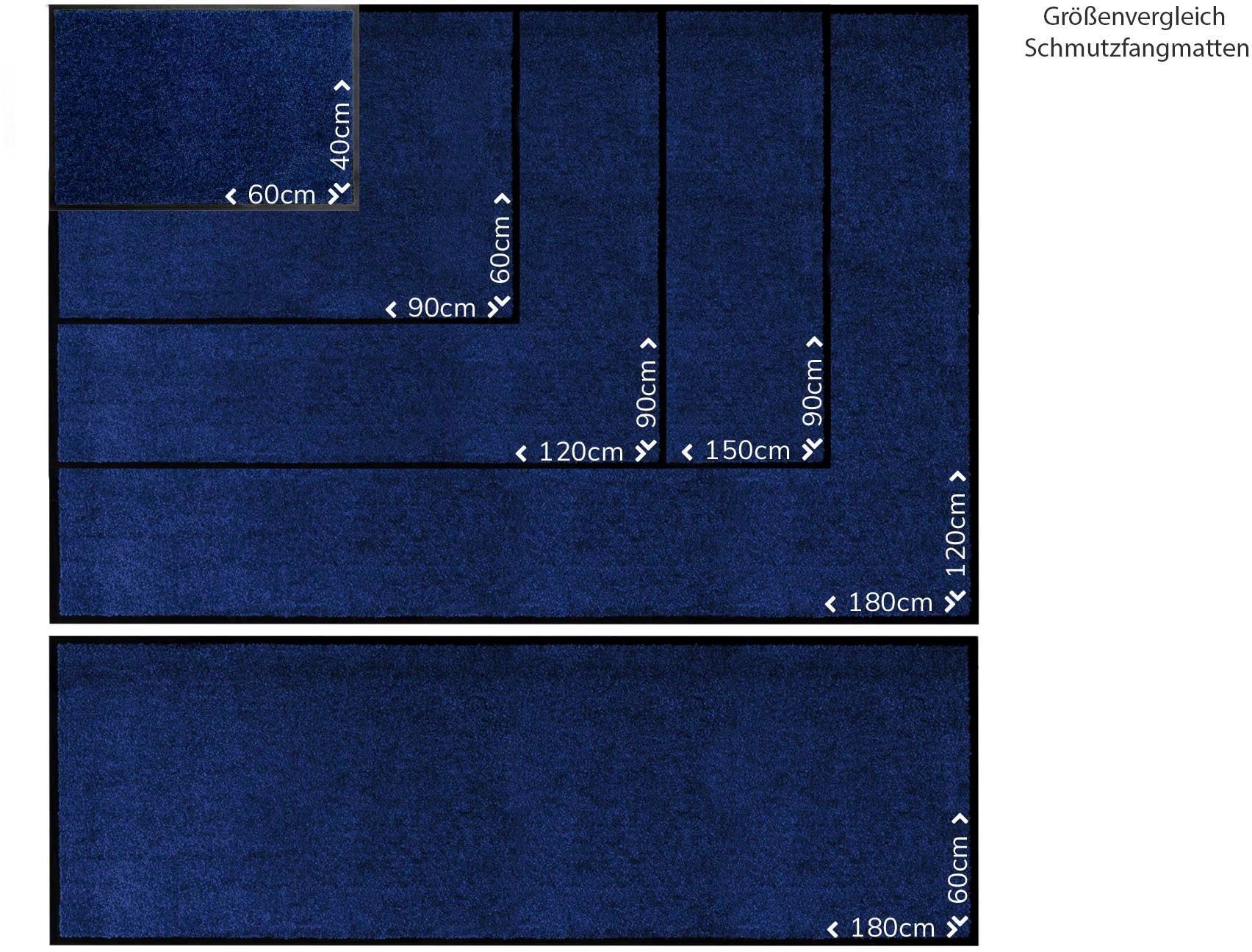 Primaflor-Ideen in Textil Fussmatte »Schmutzfangmatte CLEAN PRO, Made in Belgium«, rechteckig, 8 mm Höhe, Uni-Farben, UV-beständig, strapazierfähig, waschbar