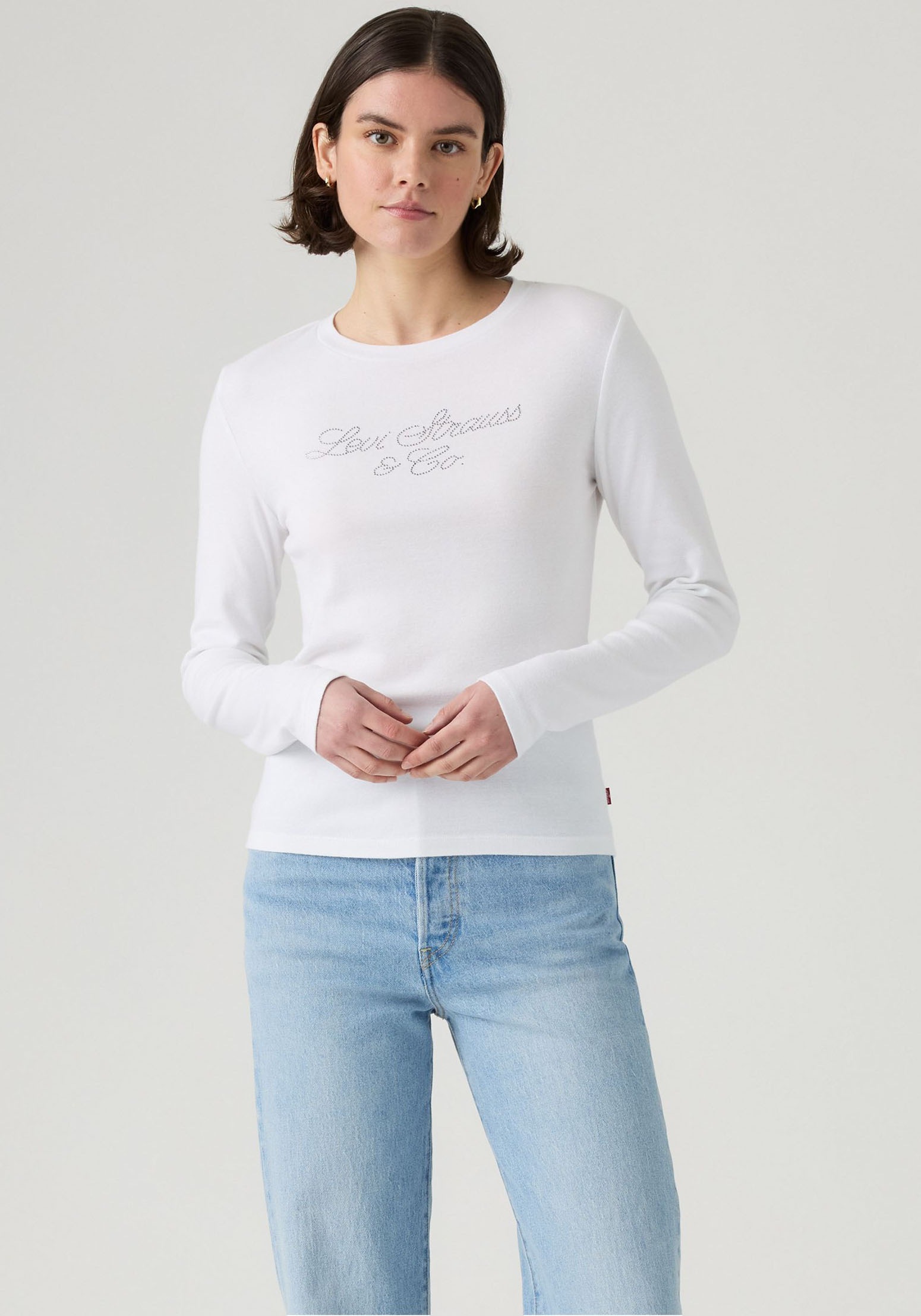 Levi's® Langarmshirt »GR ESSENTIAL LS T« mit Glitzersteinen