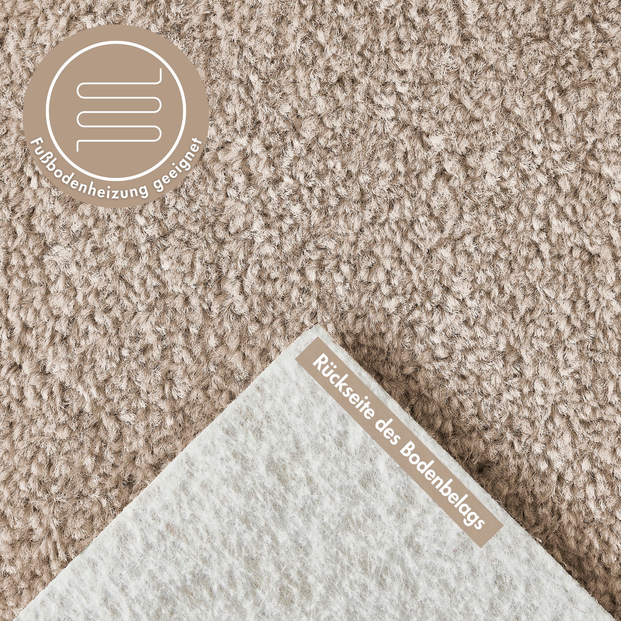 Andiamo Teppichboden »Ines, Kräuselvelours, Made in Netherlands«, rechteckig, 8,5 mm Höhe, Uni Farben, Breite 400 cm, strapazierfähig & pflegeleicht