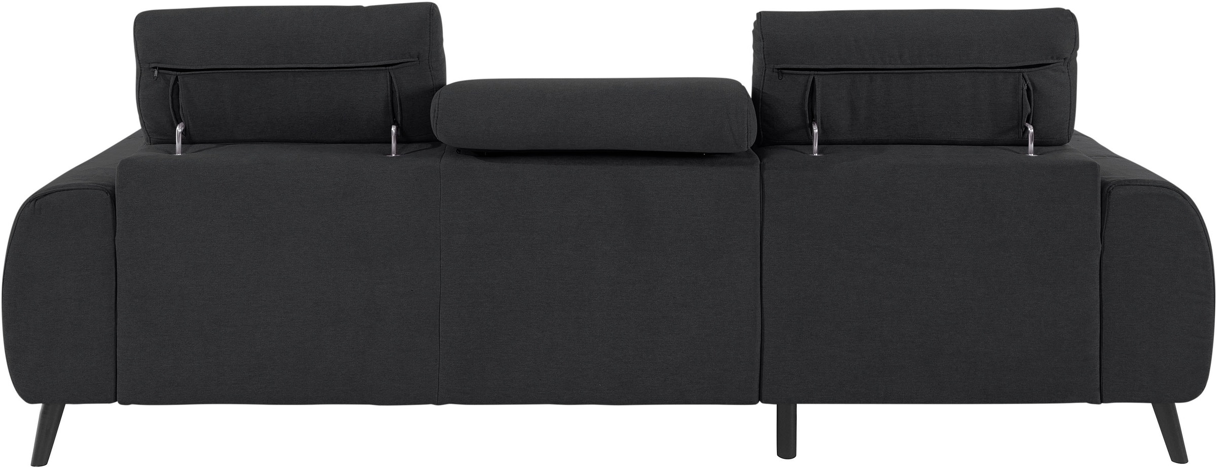 COTTA Ecksofa »Mia L-Form mit 3 Zierkissen«, wahlweise mit Bettfunktion, Bettkasten, Beleuchtung & Wireless-Charger