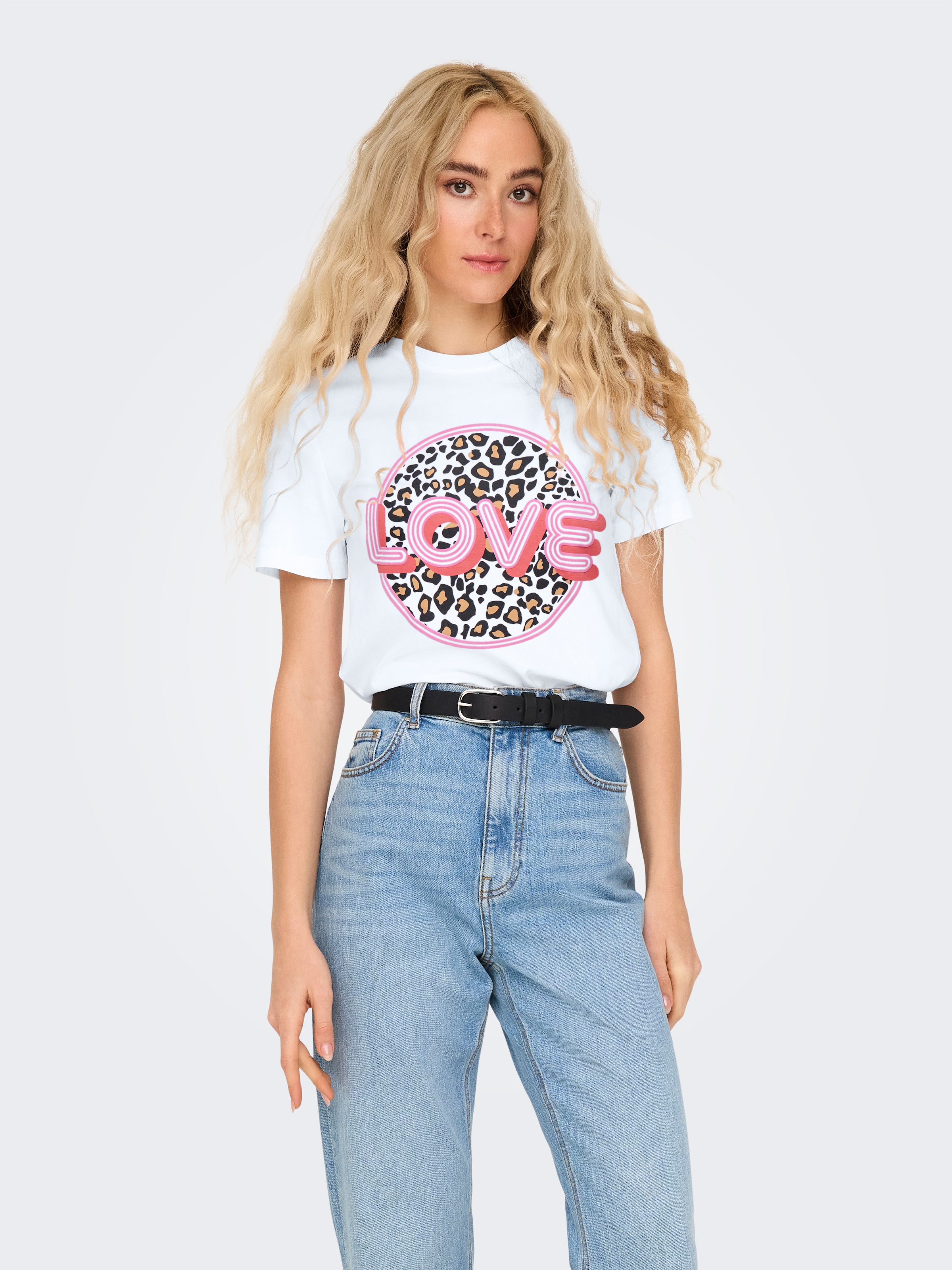 ONLY Kurzarmshirt »ONLARIYA LIFE REG S/S LOVE TOP BOX JRS«