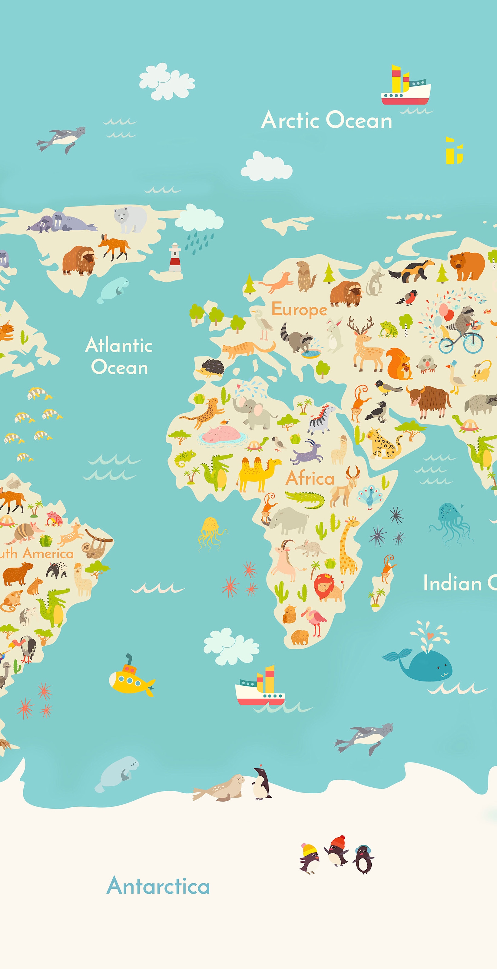 good morning Strandtuch »Worldmap«, (1 St.), Motiv Weltkarte, mit weisser  Rückseite, trocknet schnell, Kinder online bestellen | Jelmoli-Versand