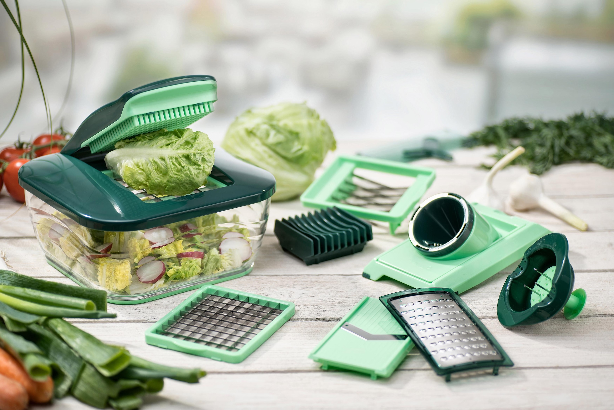 ❤ Genius Zerkleinerer »Nicer Dicer Chef«, 3300 ml  Kunststoff-Auffangbehälter, 15-teilig ordern im Jelmoli-Online Shop