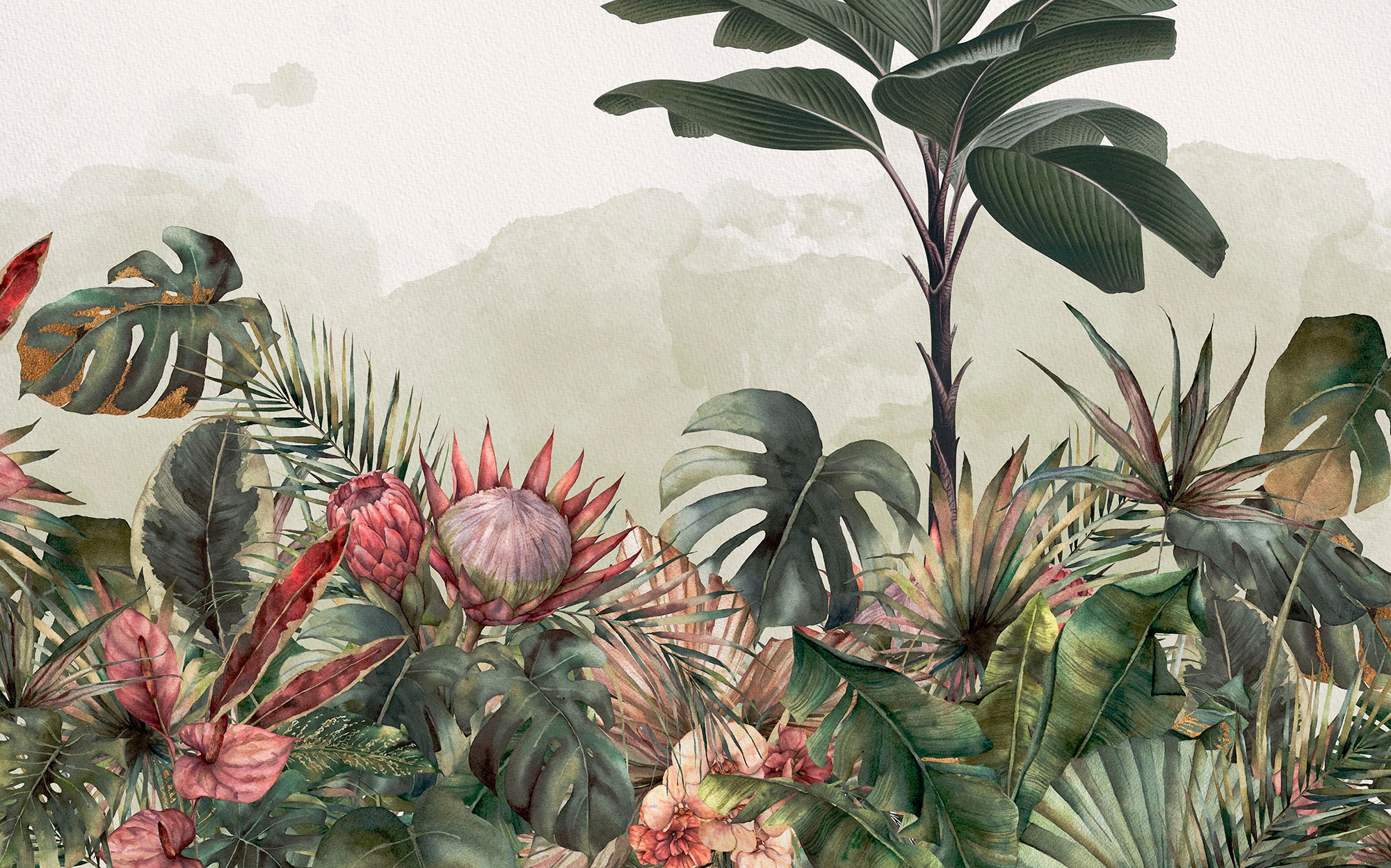 Komar Fototapete »Digitaldruck Vlies - Jungle Spot - Grösse 400 x 250 cm«, bedruckt, Wohnzimmer, Schlafzimmer