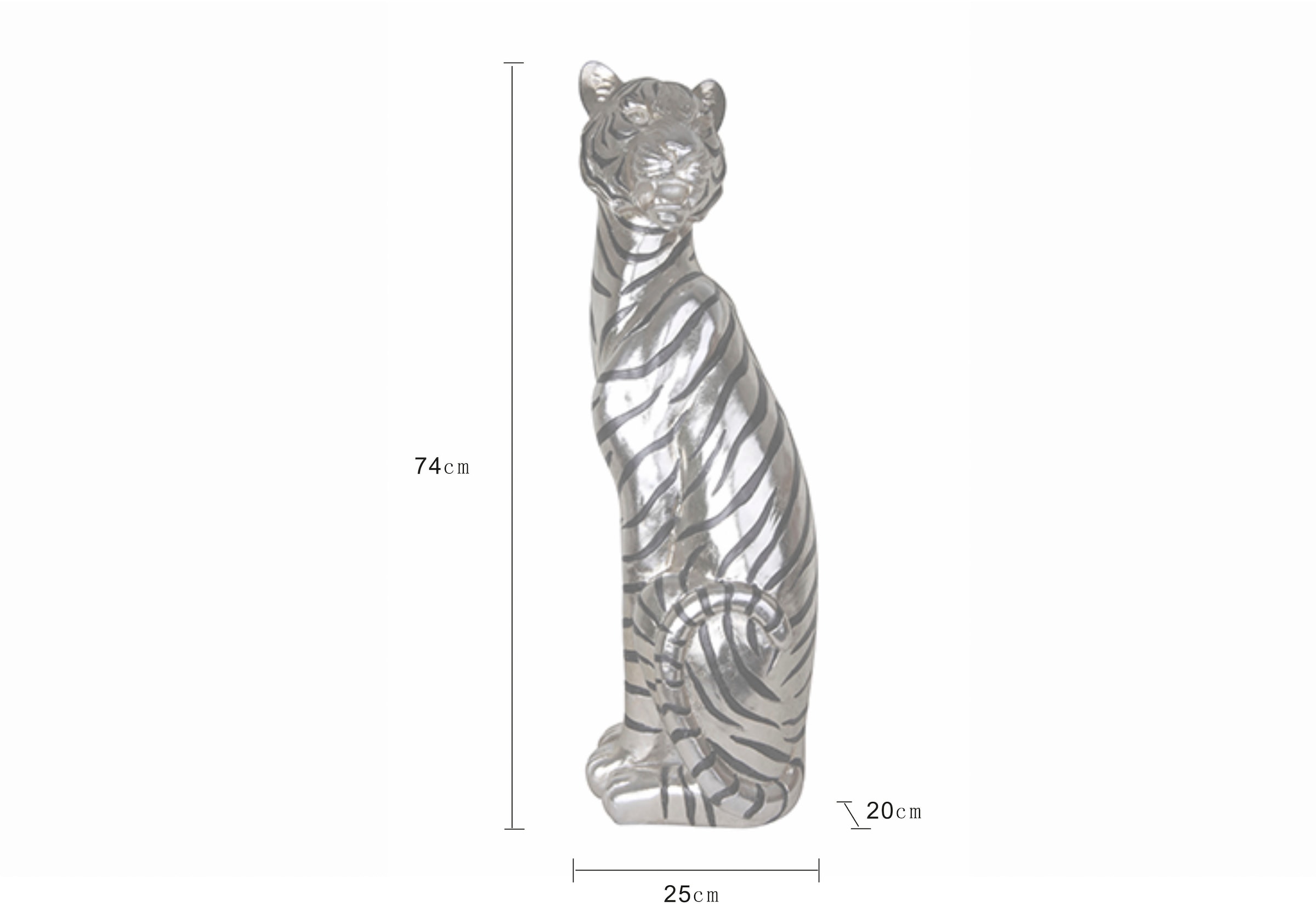 Dekoobjekt, Höhe Dekofigur Shop im Leonique 74cm »Sitzender Jelmoli-Online Tiger«, entdecken