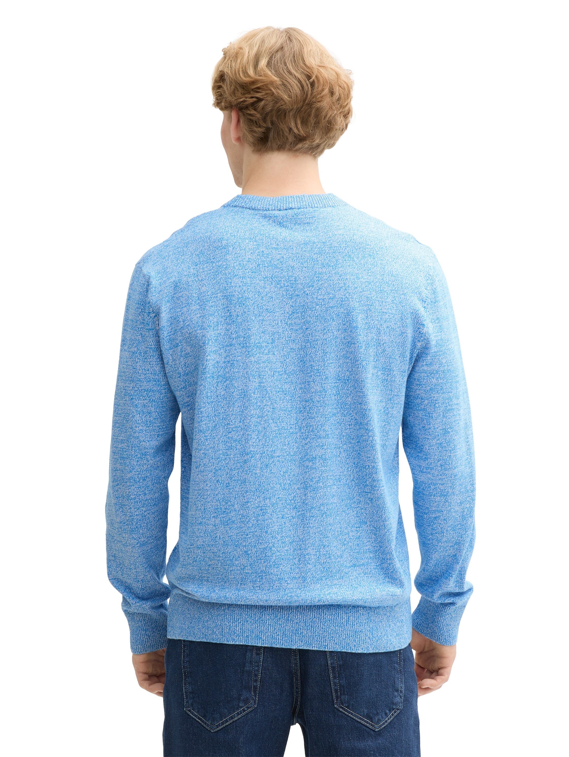 TOM TAILOR Denim Strickpullover, in melierter Optik