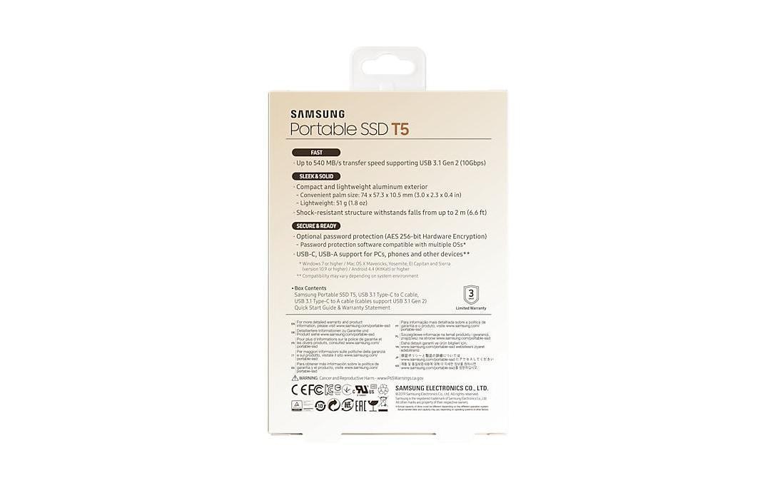 Samsung externe SSD »Portable T5 1 TB USB 3.1 Gen 2«