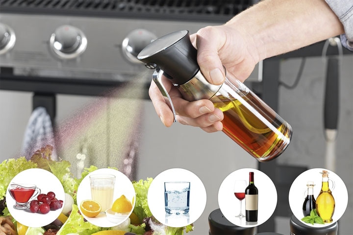 Maximex Ölspender, 2-in-1 Zerstäuber mit Sprühfunktion, für Öl, Balsamico und Co.