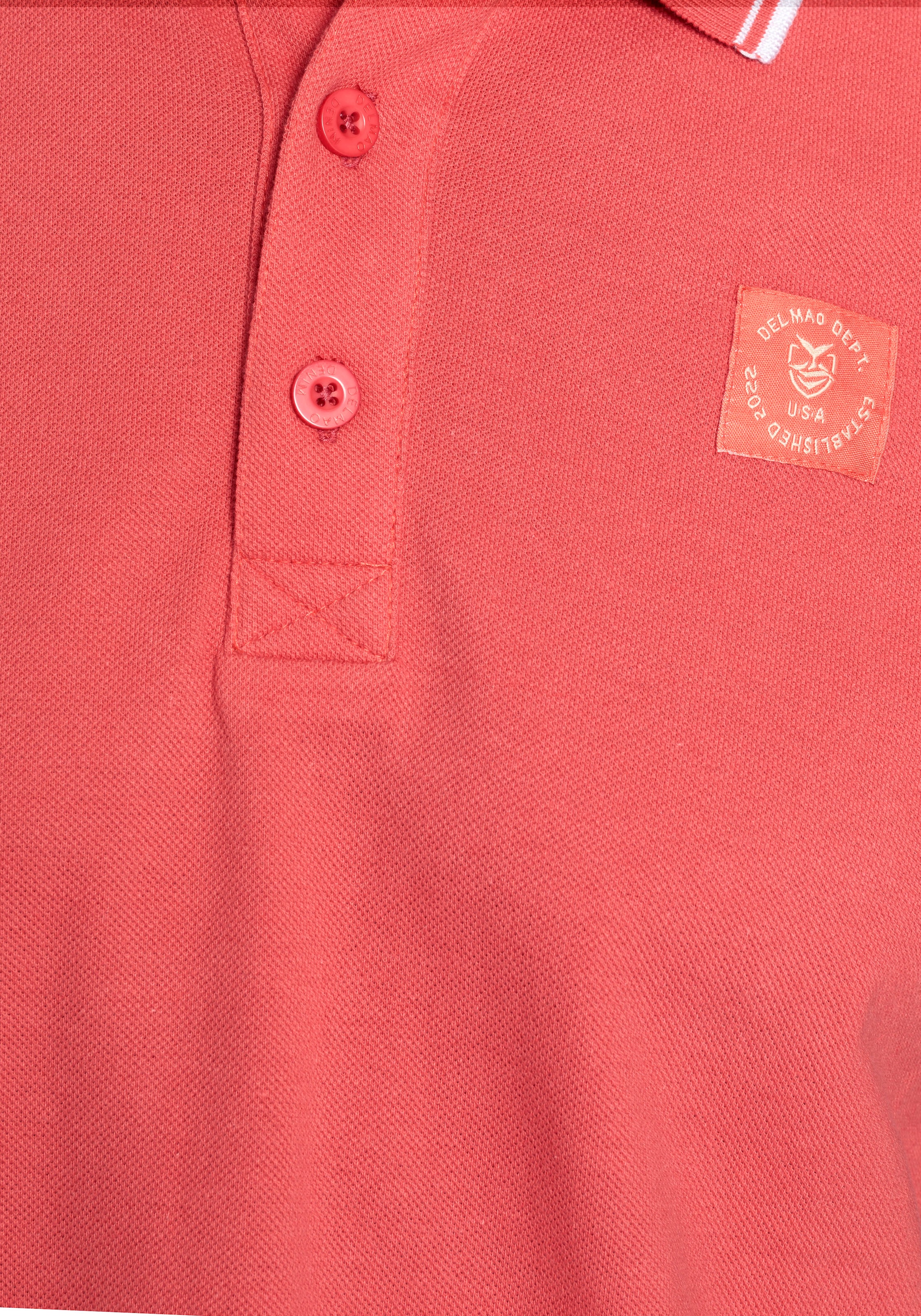 DELMAO Poloshirt, Kurzarm, lockere Passform, Polokragen, für Tennis oder Golf