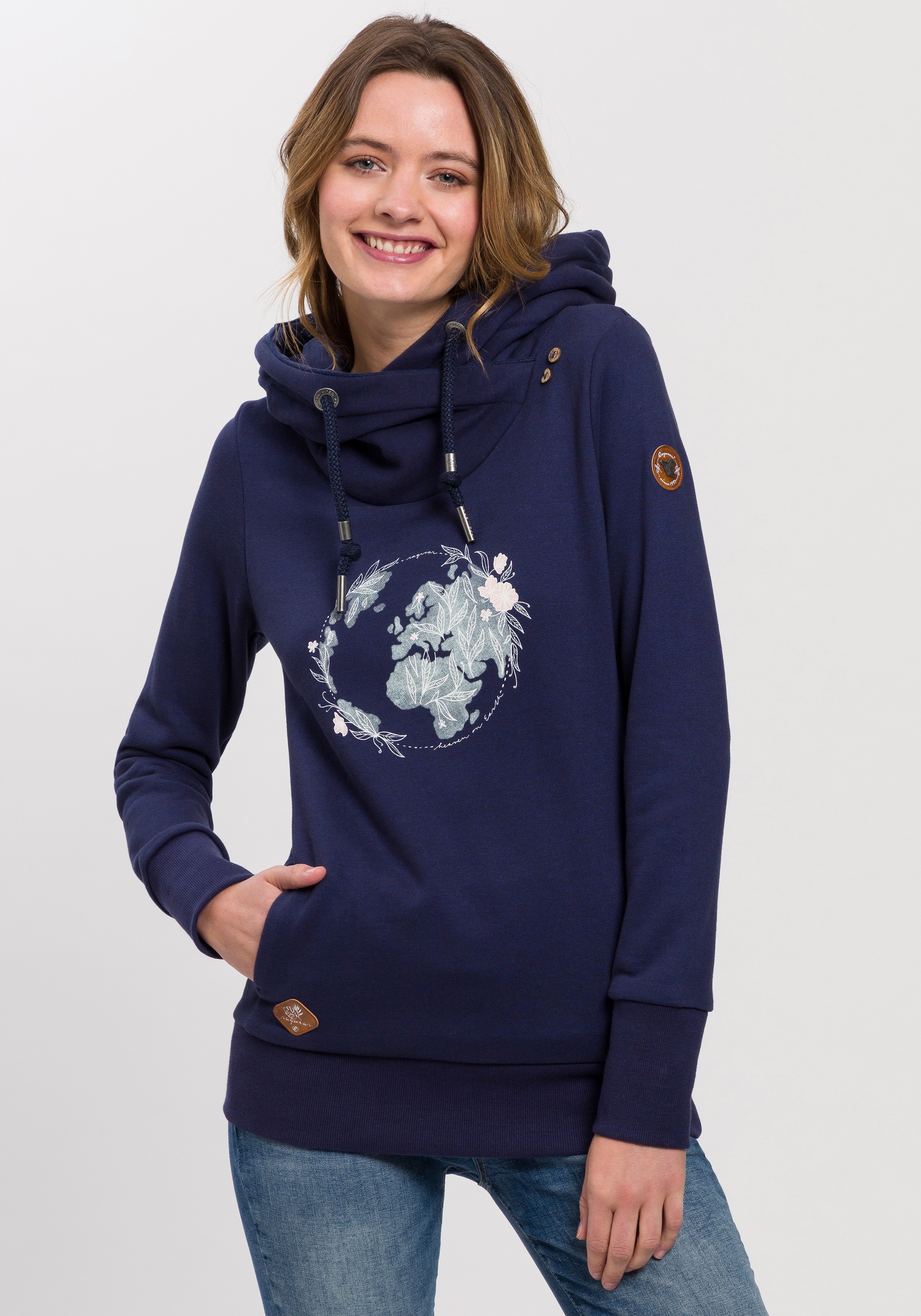 Ragwear WORLD Kapuzensweatshirt shoppen O«, Sweater online Jelmoli-Versand mit »GRIPY Statement-Front-Print | BUTTON