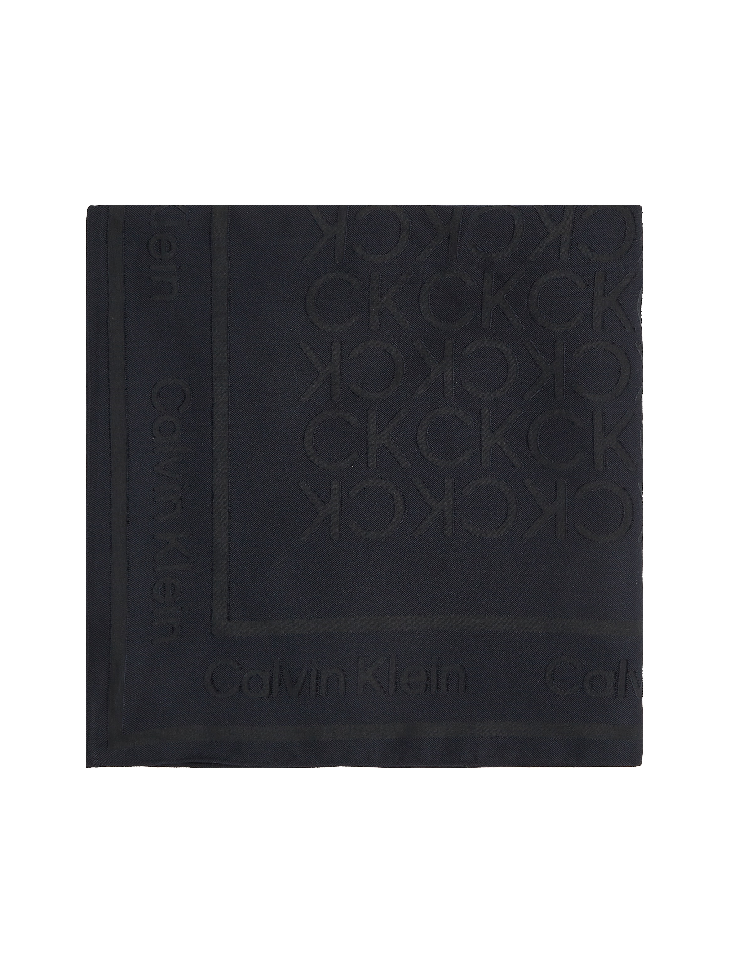 Calvin Klein Schal »BURNOUT MONOGRAM SCARF«, CK-Muster, Quadratisches Format