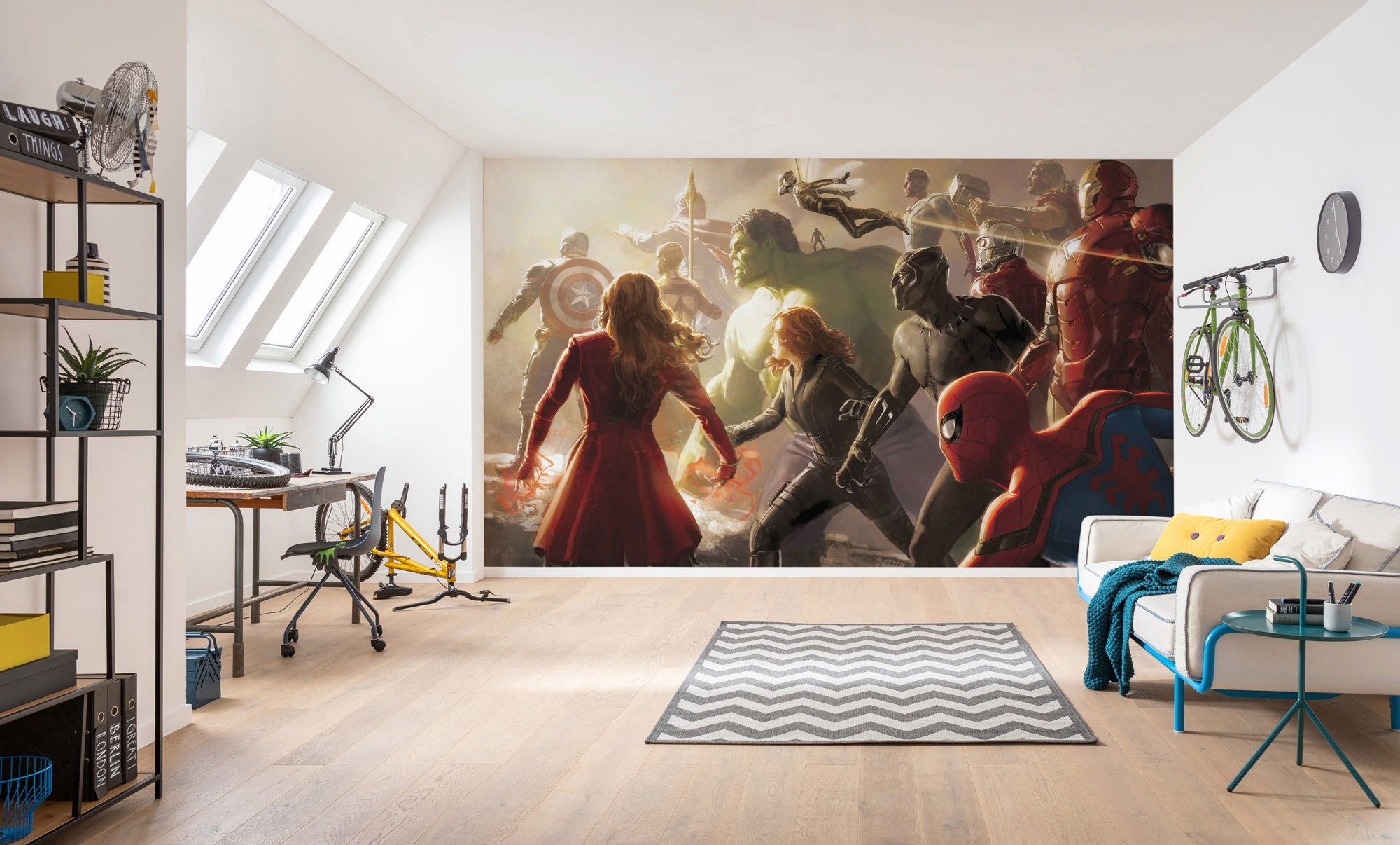 Komar Vliestapete "Digitaldruck Vlies - Avengers Final Battle - Größe 500 x 280 cm" bedruckt glatt Kinderzimmer