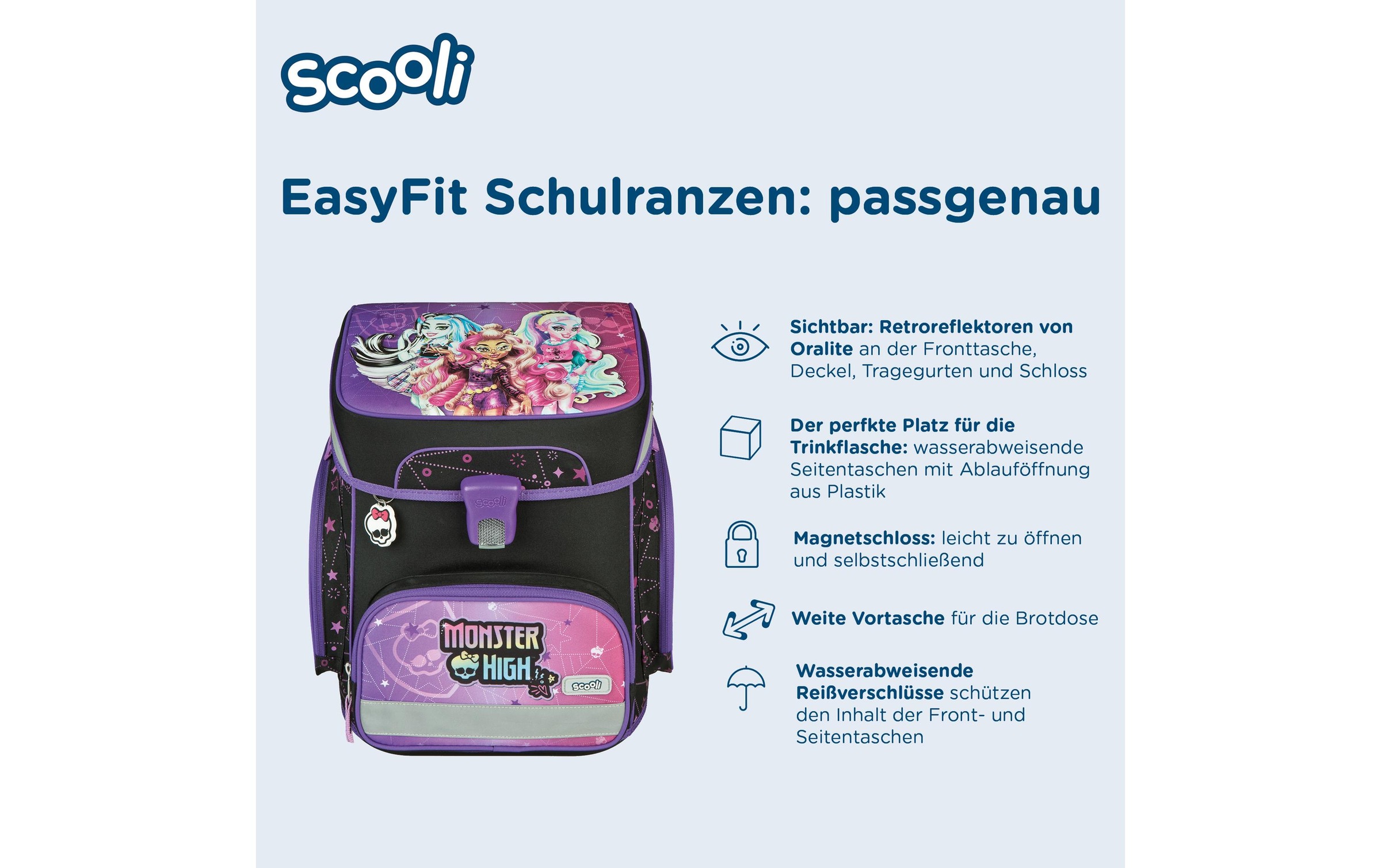 Scooli Schulranzen »5-teilig Monster High, 18 l«