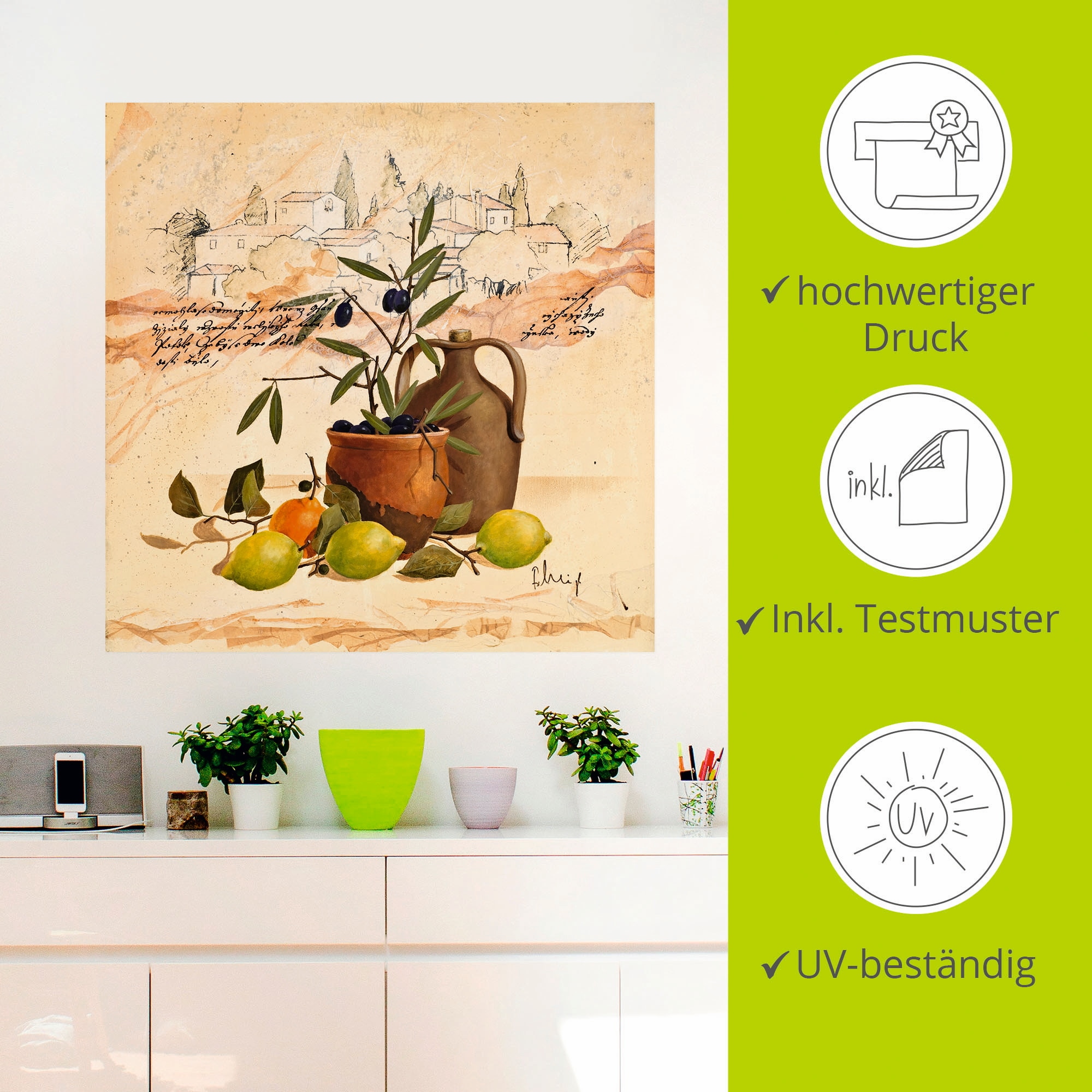 Artland Wandbild »Lavendel Impressionen«, Arrangements, (1 St.), als Leinwandbild, Poster, Wandaufkleber in verschied. Grössen
