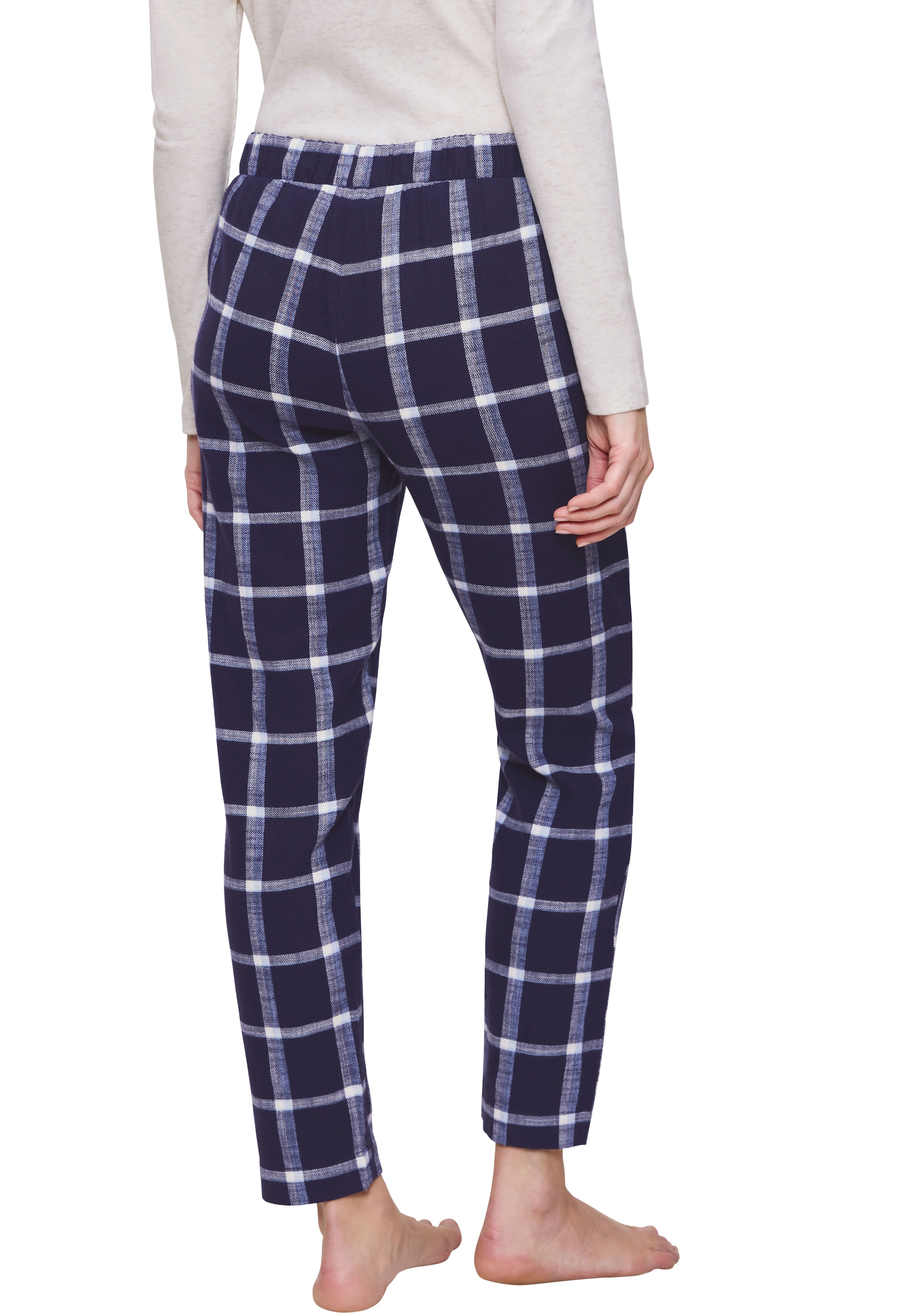 Triumph Loungehose »Mix & Match Tapered Trouser Flannel 02 X«, (2aktEich), angenehm weich, Karo-Muster