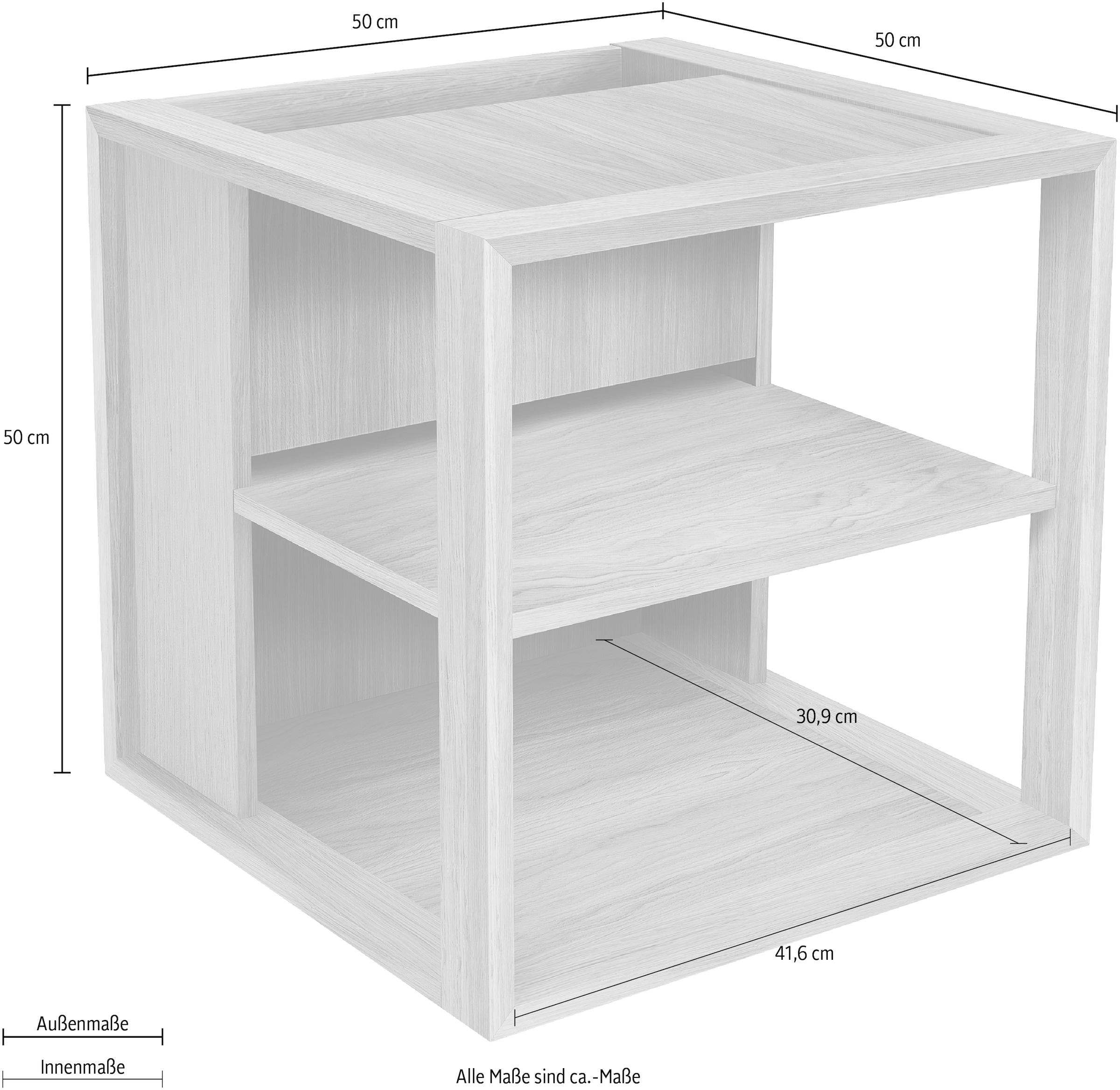 Woodman Couchtisch »Cube«, Holzfurnier aus Eiche, FSC®-zertifiziert