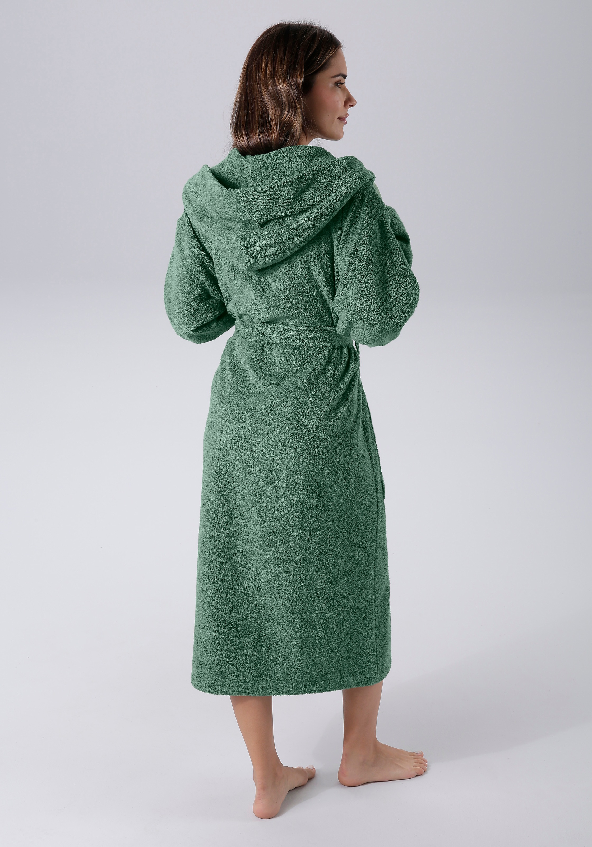 Bruno Banani Unisex-Bademantel »Robby, ideal für Sauna & Spa, Hotelbademantel, Morgenmantel«, (1 St.), Damen & Herren Bademäntel, Baumwolle, mit Taschen, Reise, Sauna, S-3XL