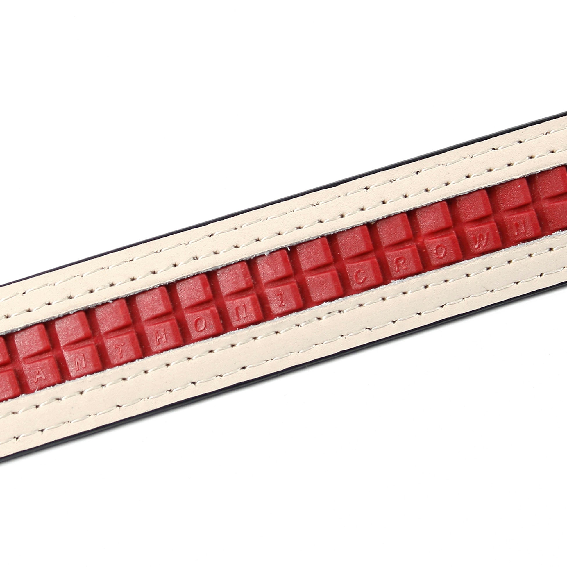 Anthoni Crown Ledergürtel, mit goldfarbener Automatik Schliesse, Metallschlaufe