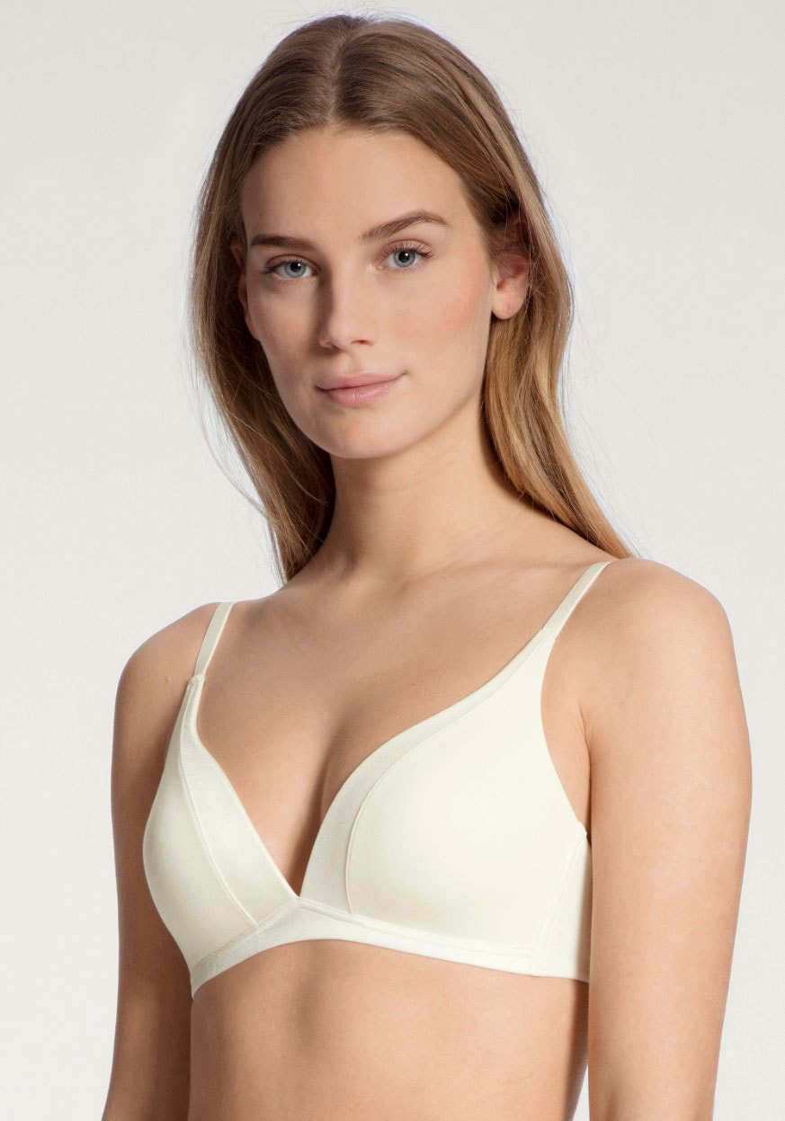 CALIDA Triangel-BH "Cate" Satinblende, ohne Bügel, Single-Jersey Qualität, elastisch, weich