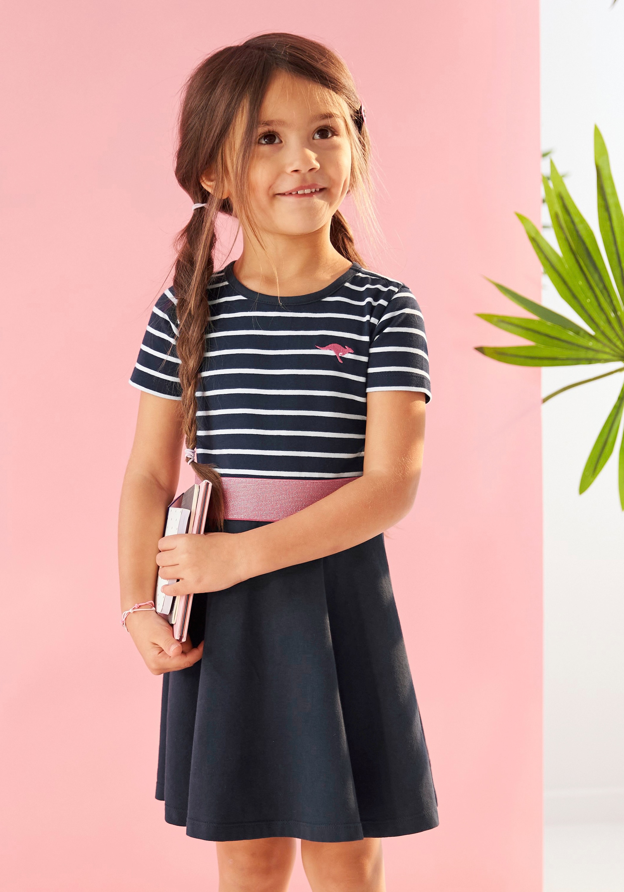 KangaROOS Jerseykleid »für kleine Mädchen«, mit Glitzerband in der Taille  günstig kaufen | Jelmoli-Versand