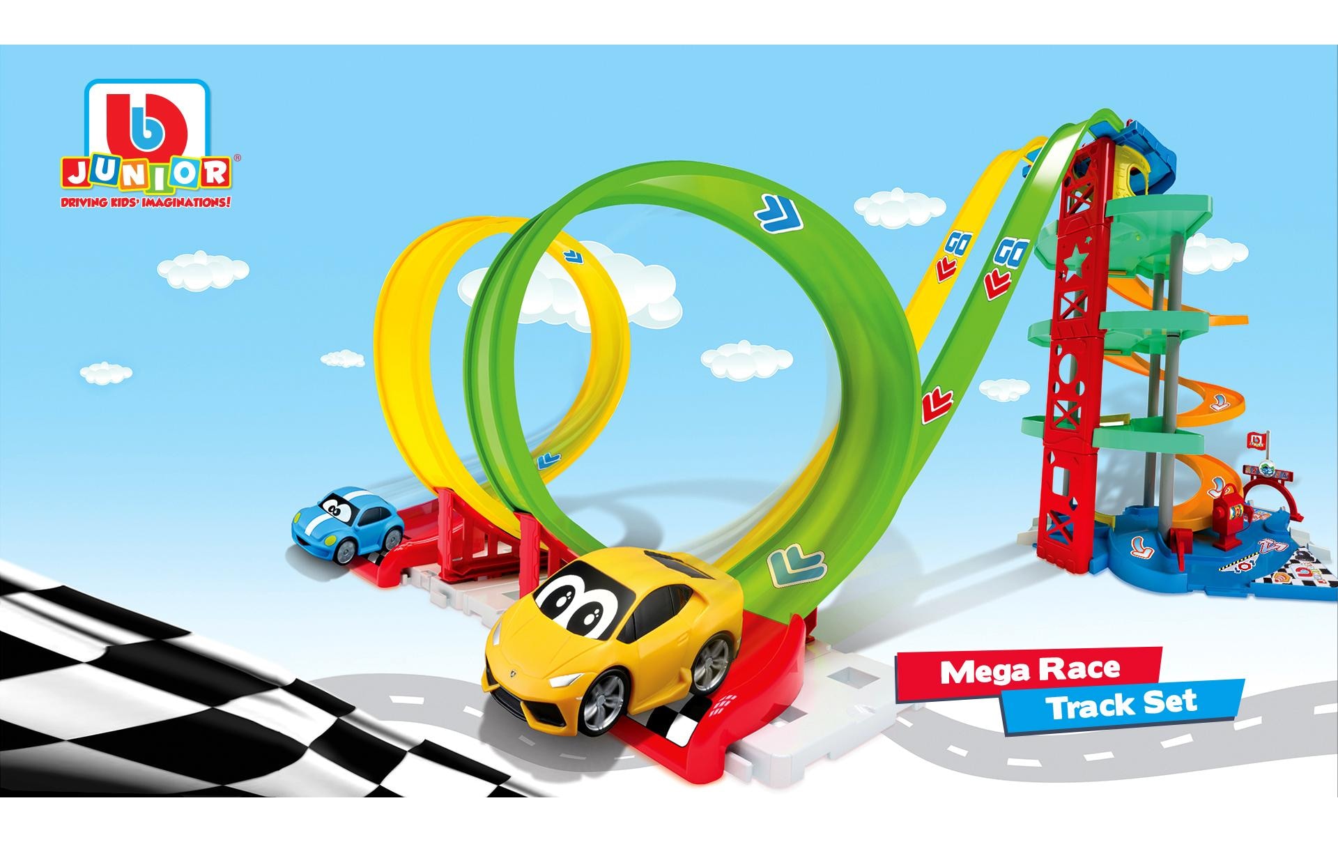 Autorennbahn »Mega Race Track Set Garage«