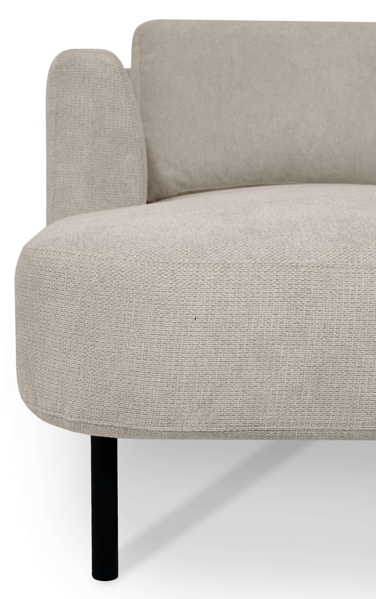 Places of Style Wohnlandschaft »Cesola«, in weichem Chenille-Stoff, Breite 327 cm, mit schwarzen Metallfüssen