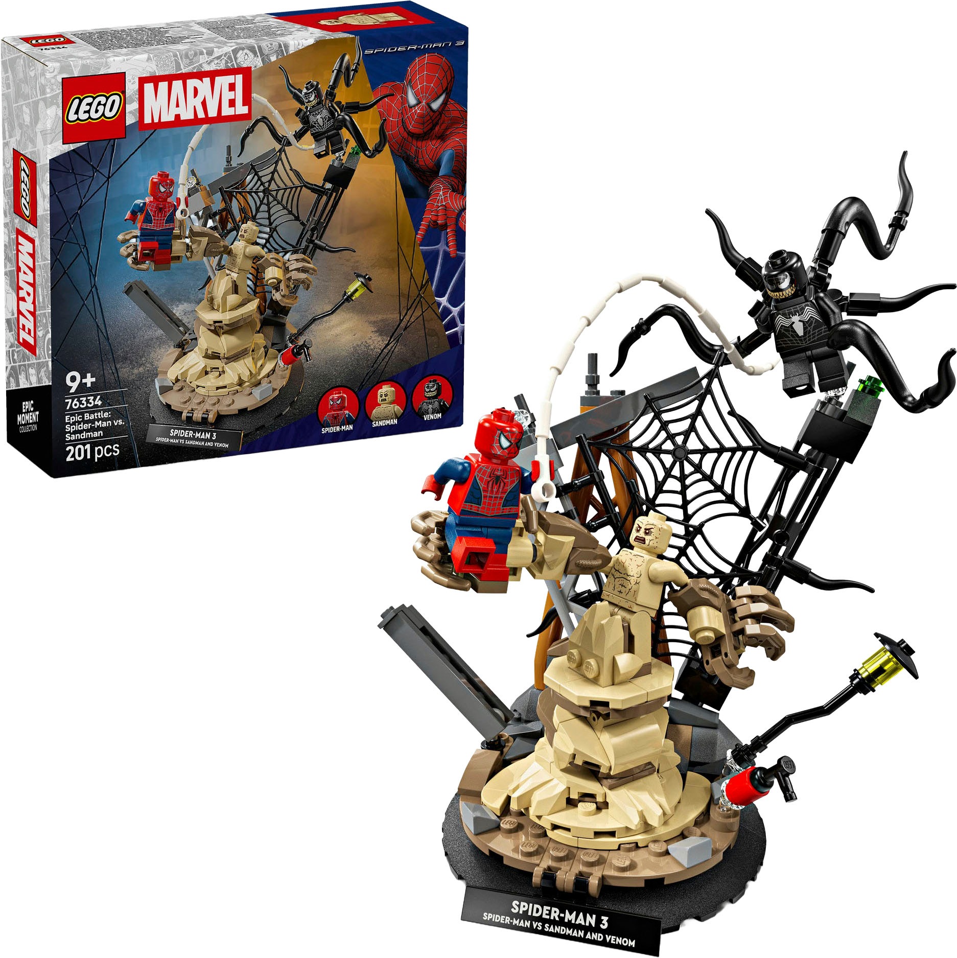 LEGO Konstruktionsspielsteine "Grosser Showdown: Spider-Man vs. Sandman (76334), LEGO Super Heroes" Made in Europe