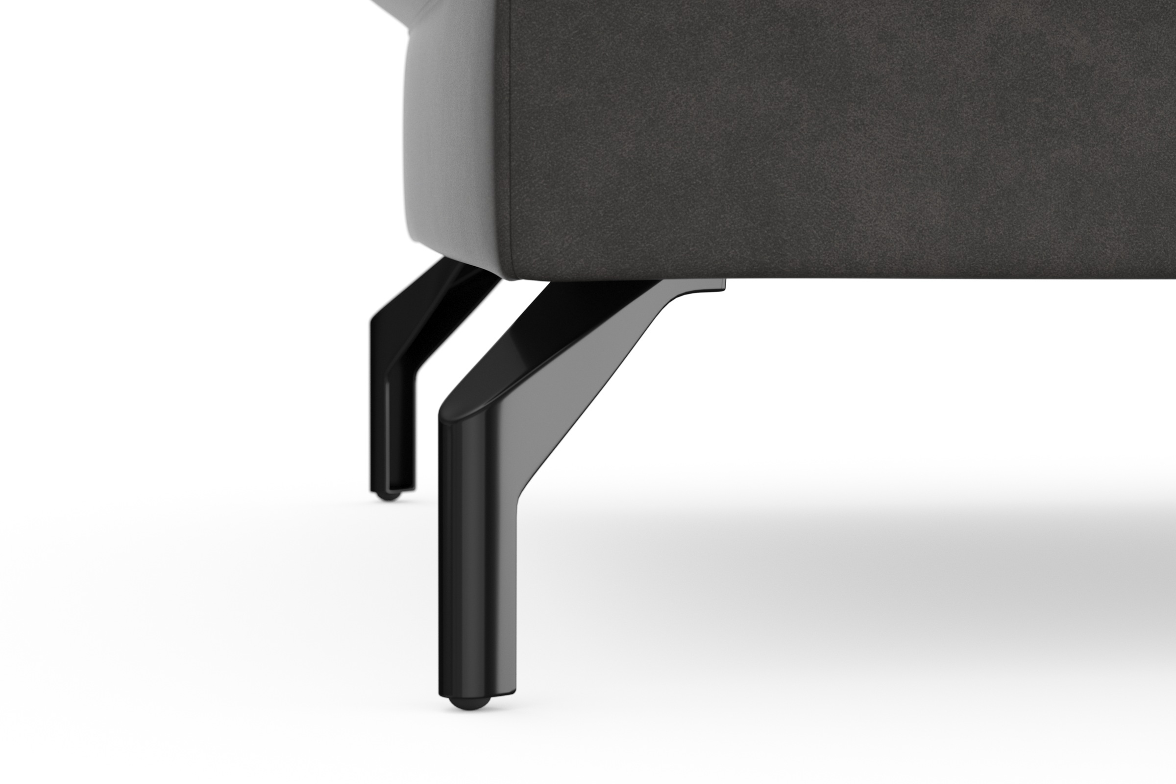 sit&more Hocker »Fashion«, inklusive Federkern, mit hochwertigen, schwarzen Metallfüssen
