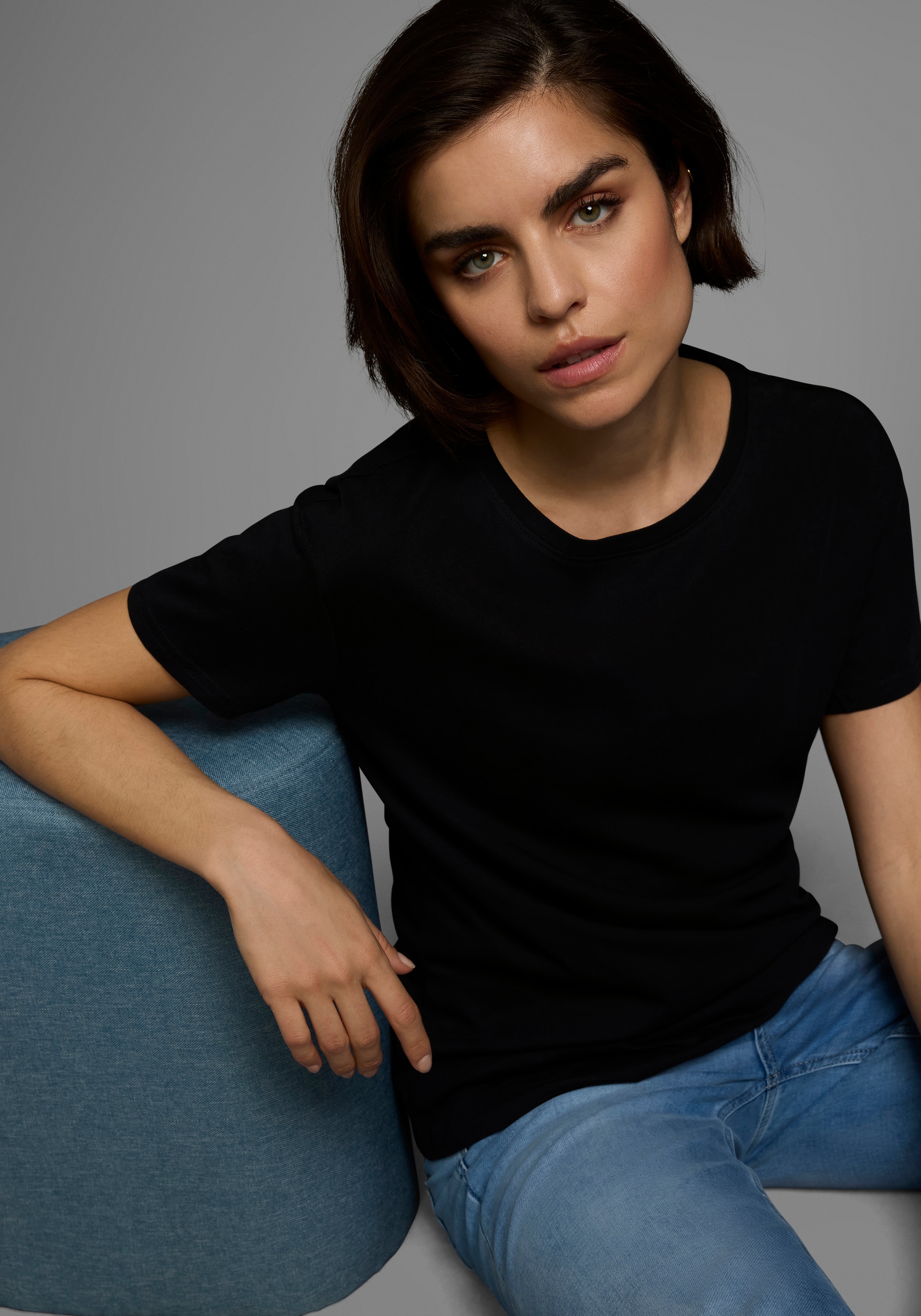 AJC T-Shirt, oversize Passform, Basic, aus Baumwolle