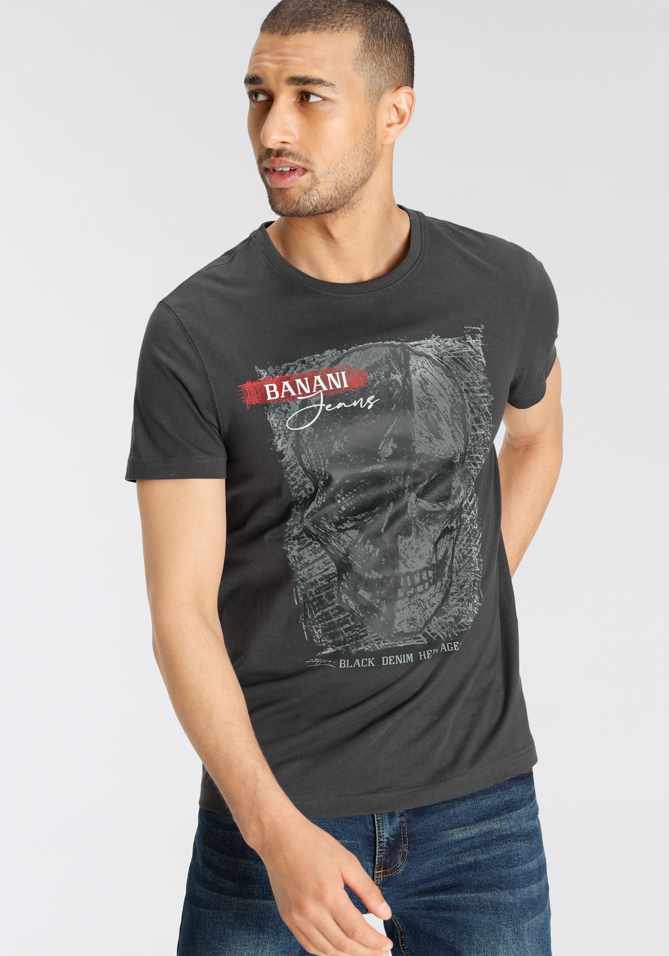online Bruno Jelmoli-Versand Banani T-Shirt, grossem mit Frontprint shoppen |